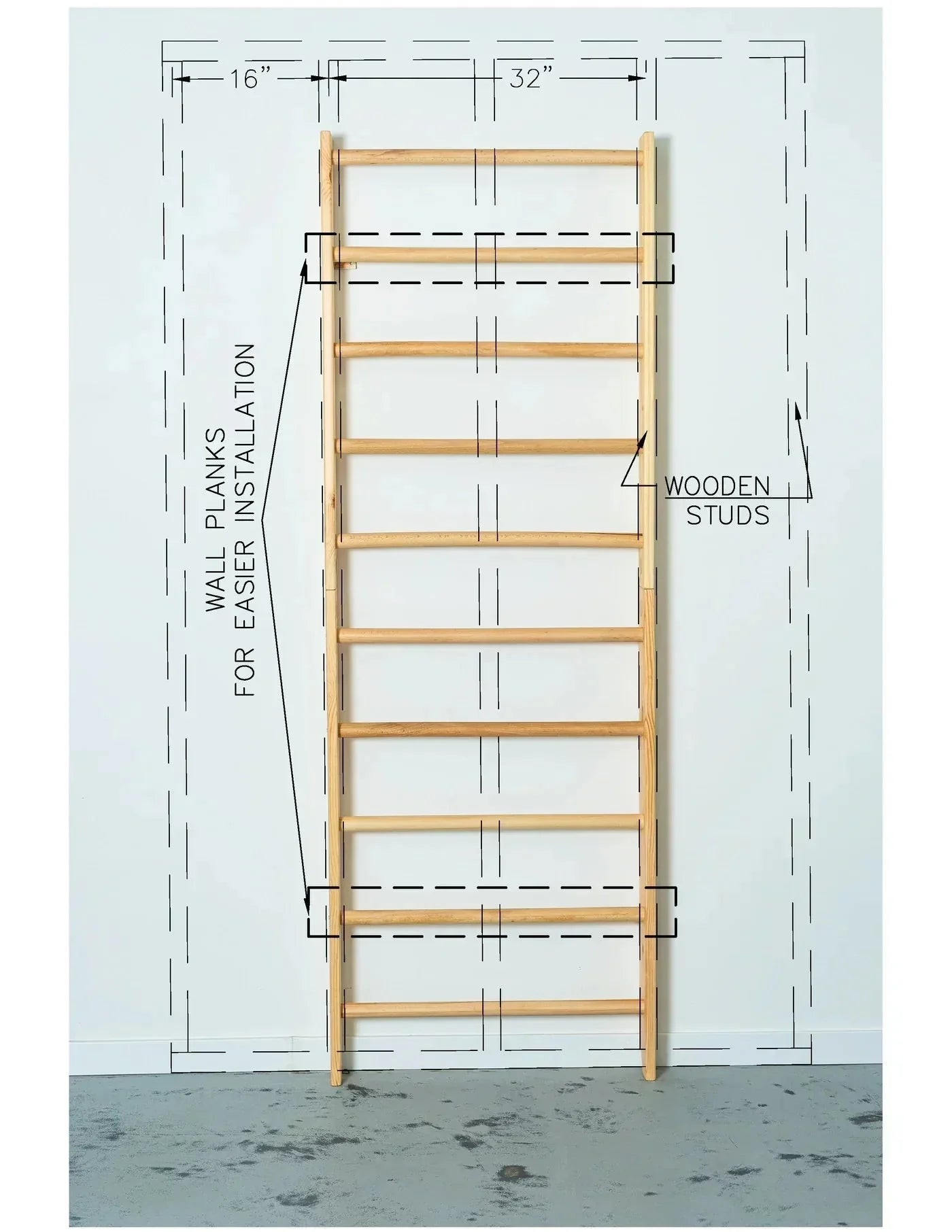 How to install a wall-mounted Swedish ladder safely — a step-by-step guide - CleverWood