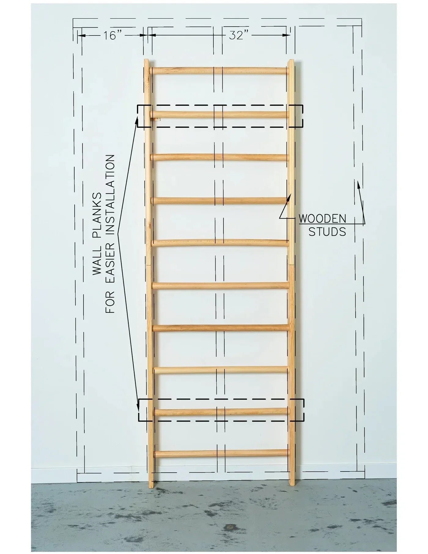 How to install a wall-mounted Swedish ladder safely — a step-by-step guide - CleverWood