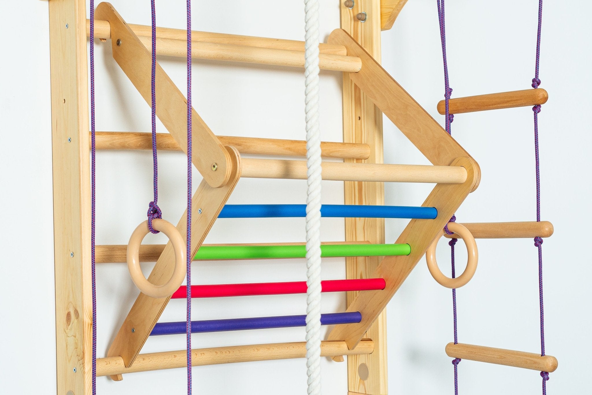 3in1 Set - Swedish Ladder, Climbing Playground, Gym - CleverWood