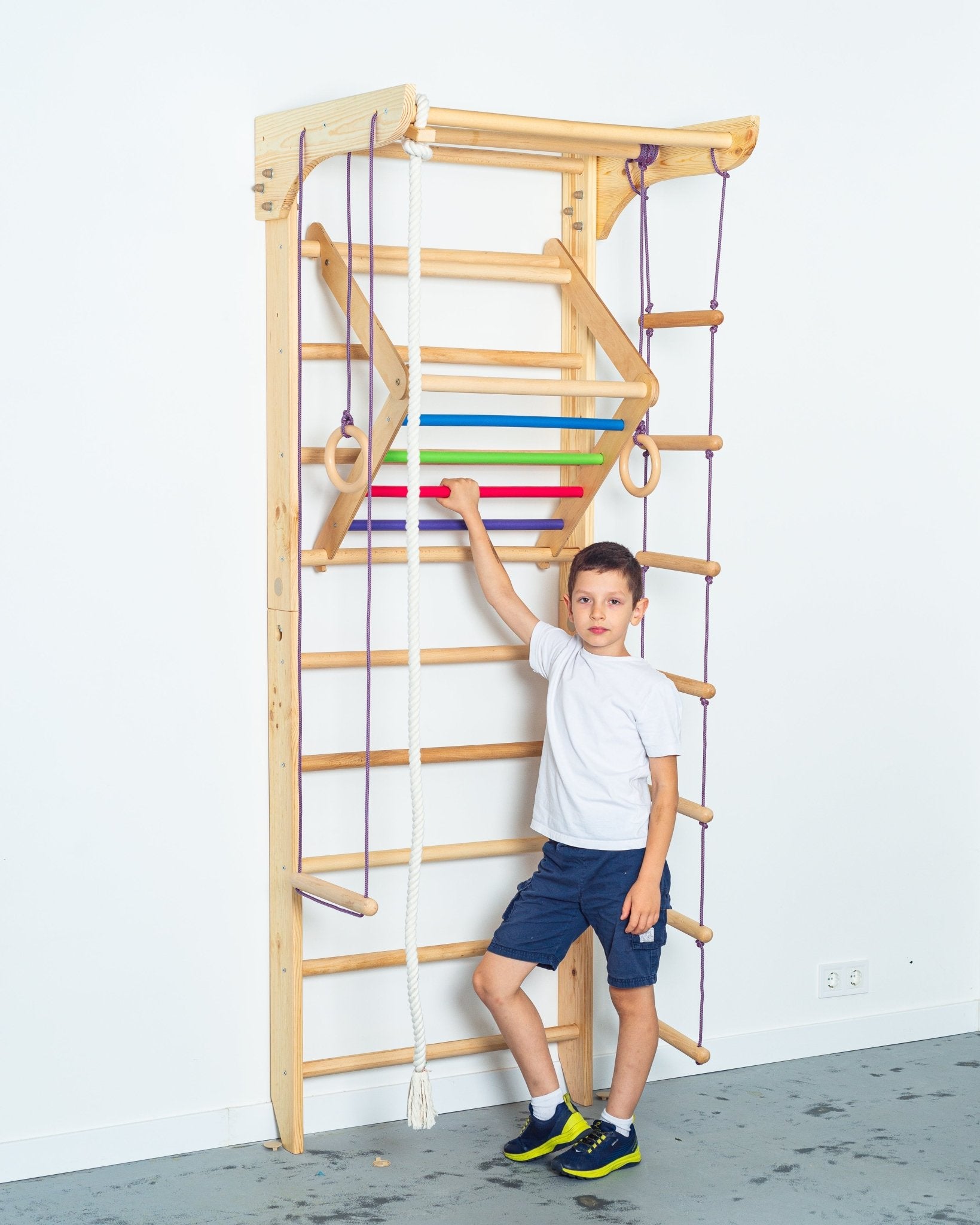 3in1 Set - Swedish Ladder, Climbing Playground, Gym - CleverWood