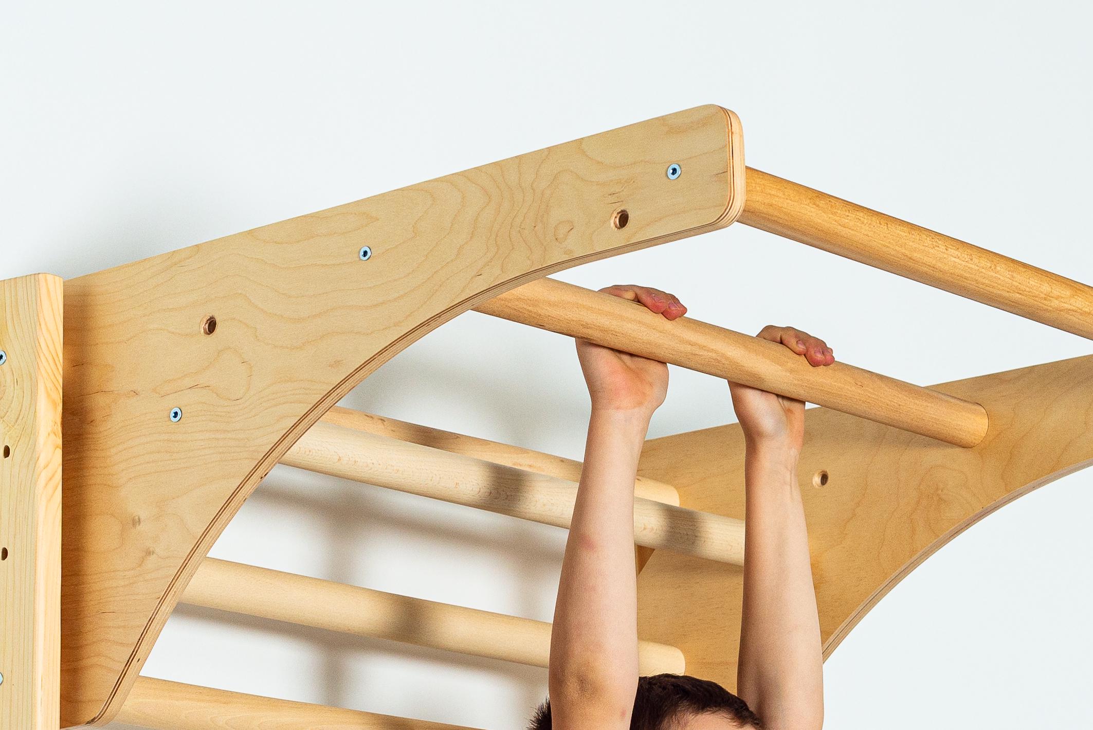 Swedish Sport Ladder with Adjustable Pull-up bar for Home exercises - Wall Stall bars for gymnastic