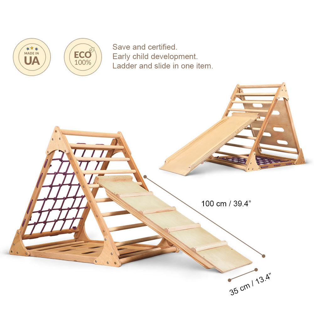Wooden indoor playground for kids 0-7 y.o.