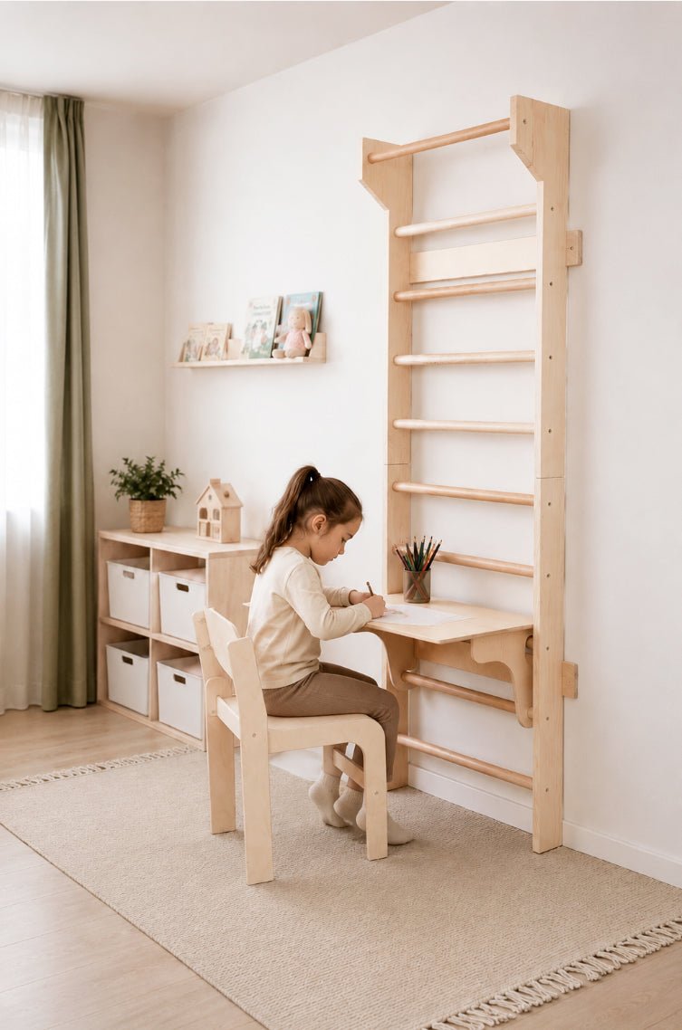 Foldable Workstation Desk Add - on for Sport Ladder - CleverWood