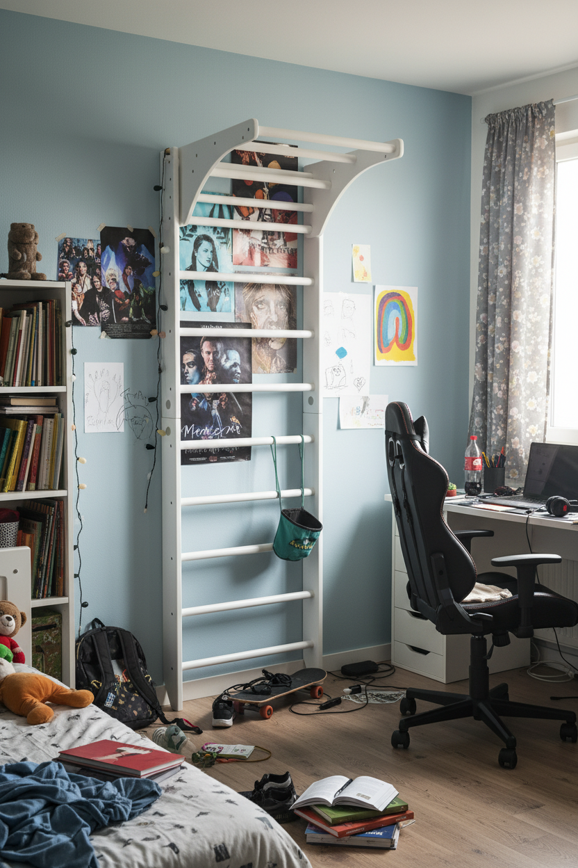 Heavy Duty Wooden Swedish Sport Ladder For Calisthenics and Workout