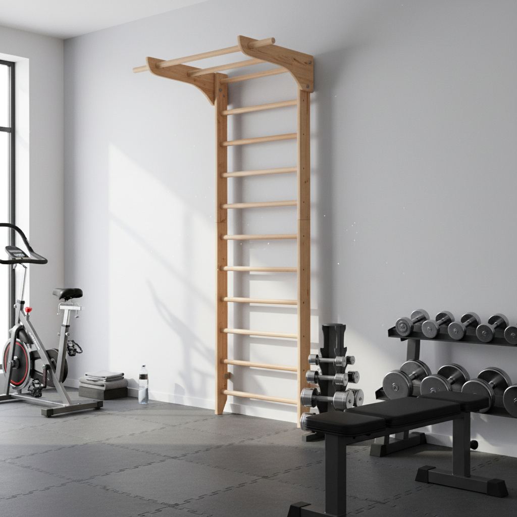 Stall Bars with Wide Pull Up Bar