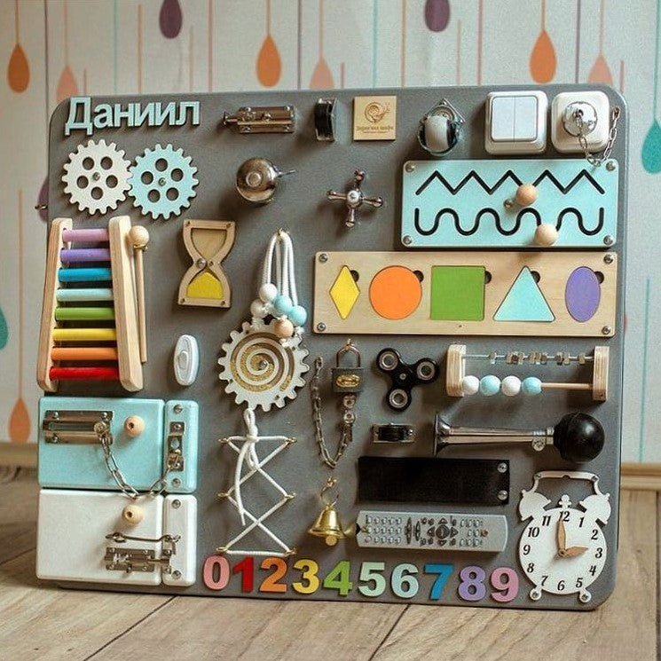 Montessori Busy Board – Engaging Sensory Toy for Kids – Perfect First Birthday Gift - CleverWood