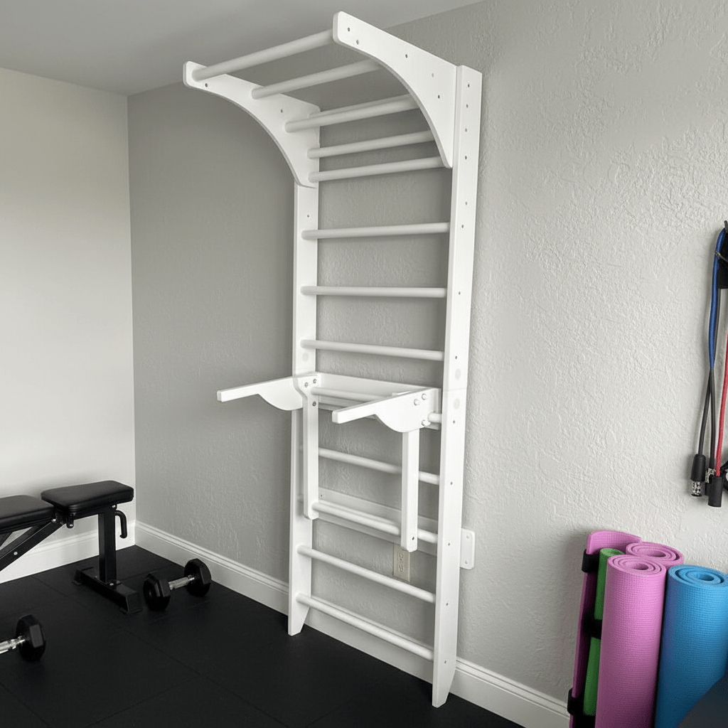 Multifunctional Wooden Swedish Sport Ladder with Pull - Up and Dip Bars for Home Gym - CleverWood