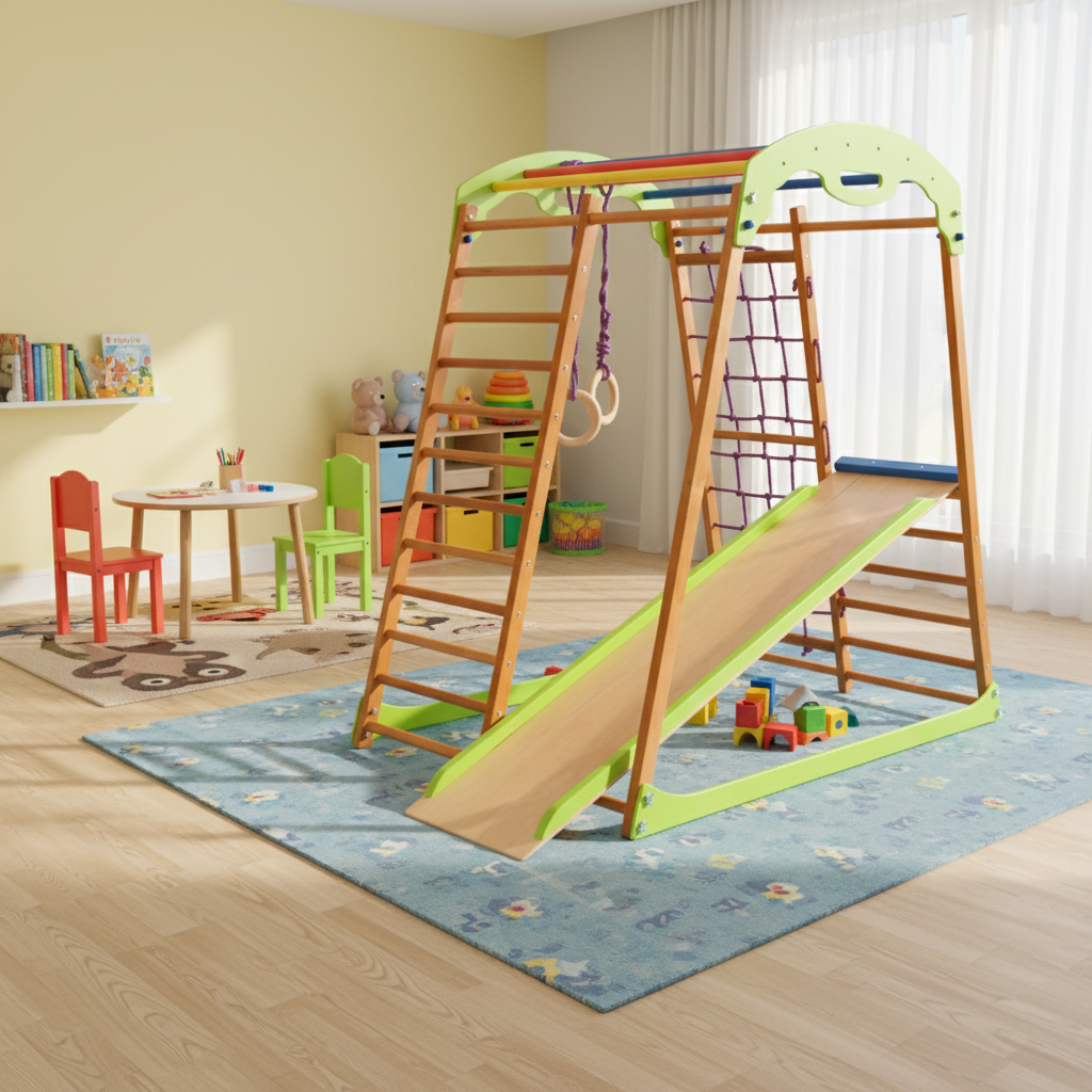 wooden indoor playground - cleverwood