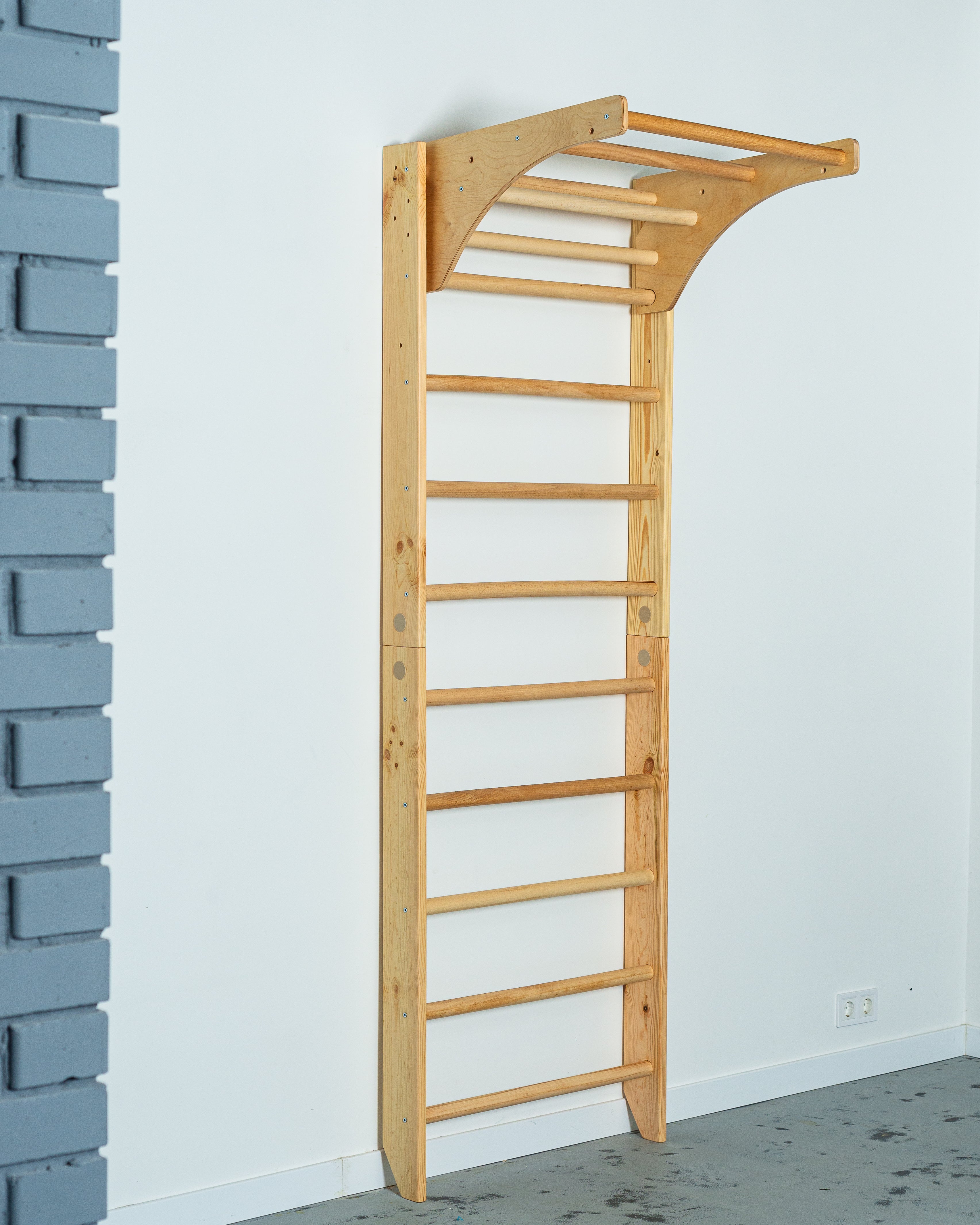 Swedish Sport Ladder with Adjustable Pull-up bar for Home exercises - Wall Stall bars for gymnastic