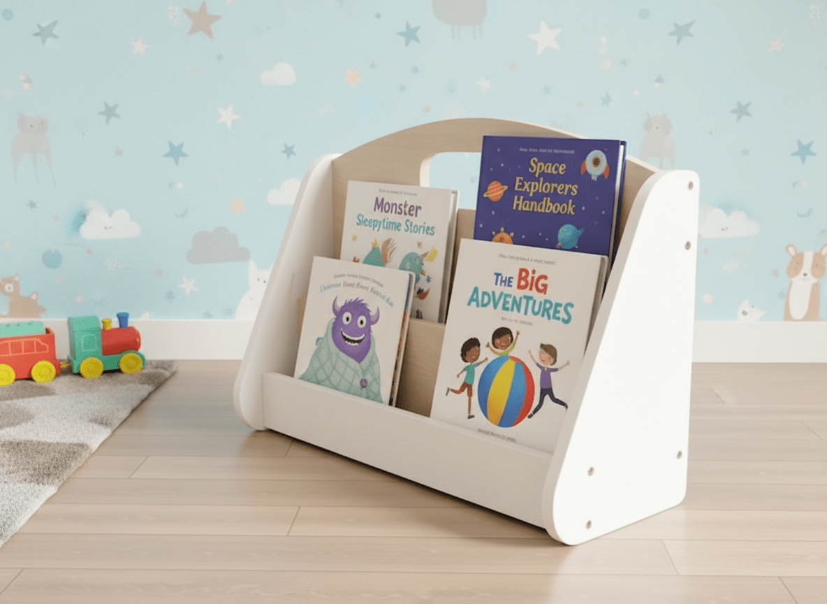 Portable Book Rack/Floor Shelf - CleverWood
