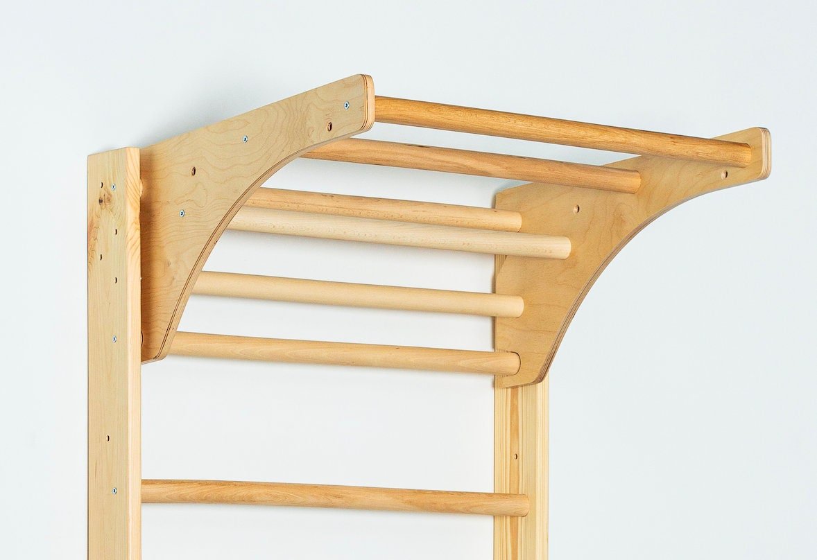 Pull up bars for Swedish ladders made of wood - Sport attachments - Equipment for Swedish ladder - CleverWood