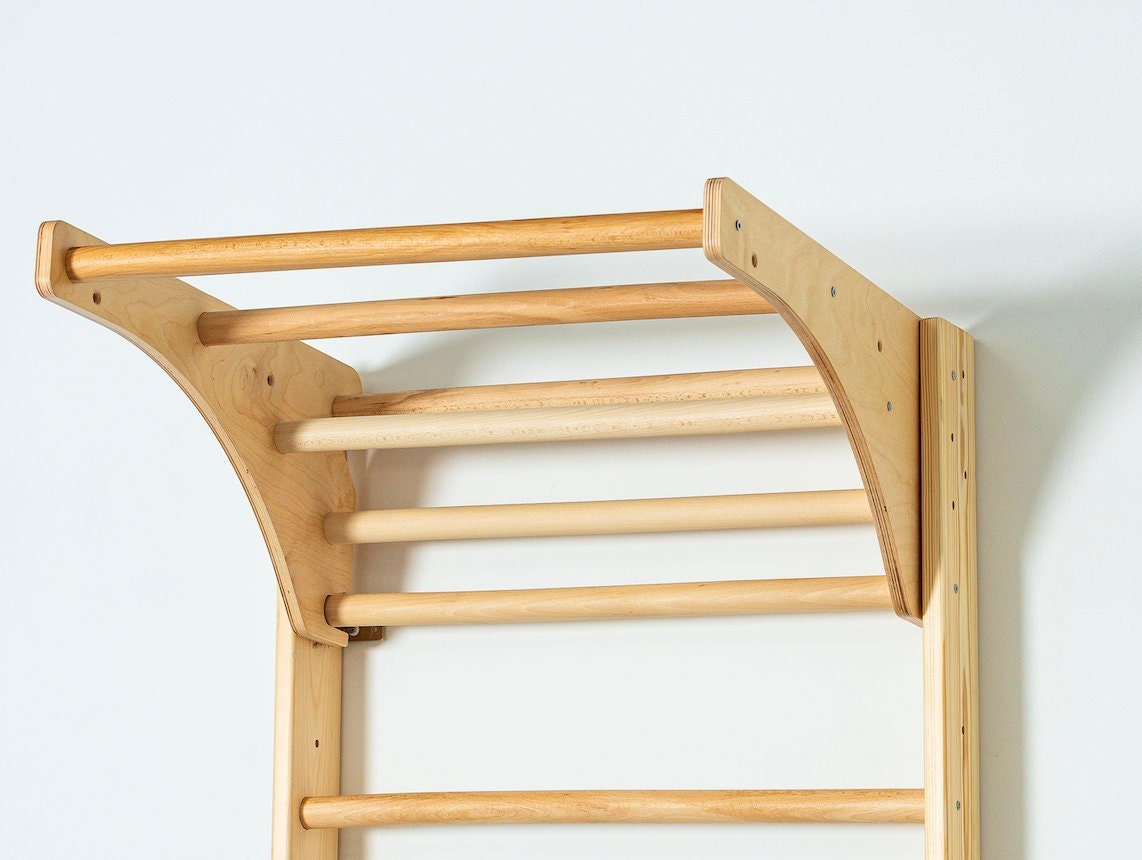 Pull up bars for Swedish ladders made of wood - Sport attachments - Equipment for Swedish ladder - CleverWood