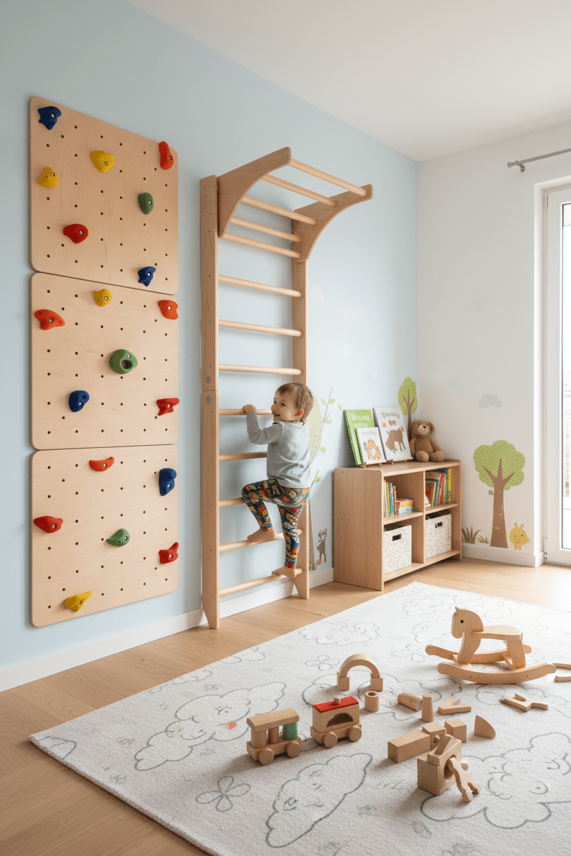 Set of Clear Wooden Climbing Wall Panels for Kids and Adults - CleverWood