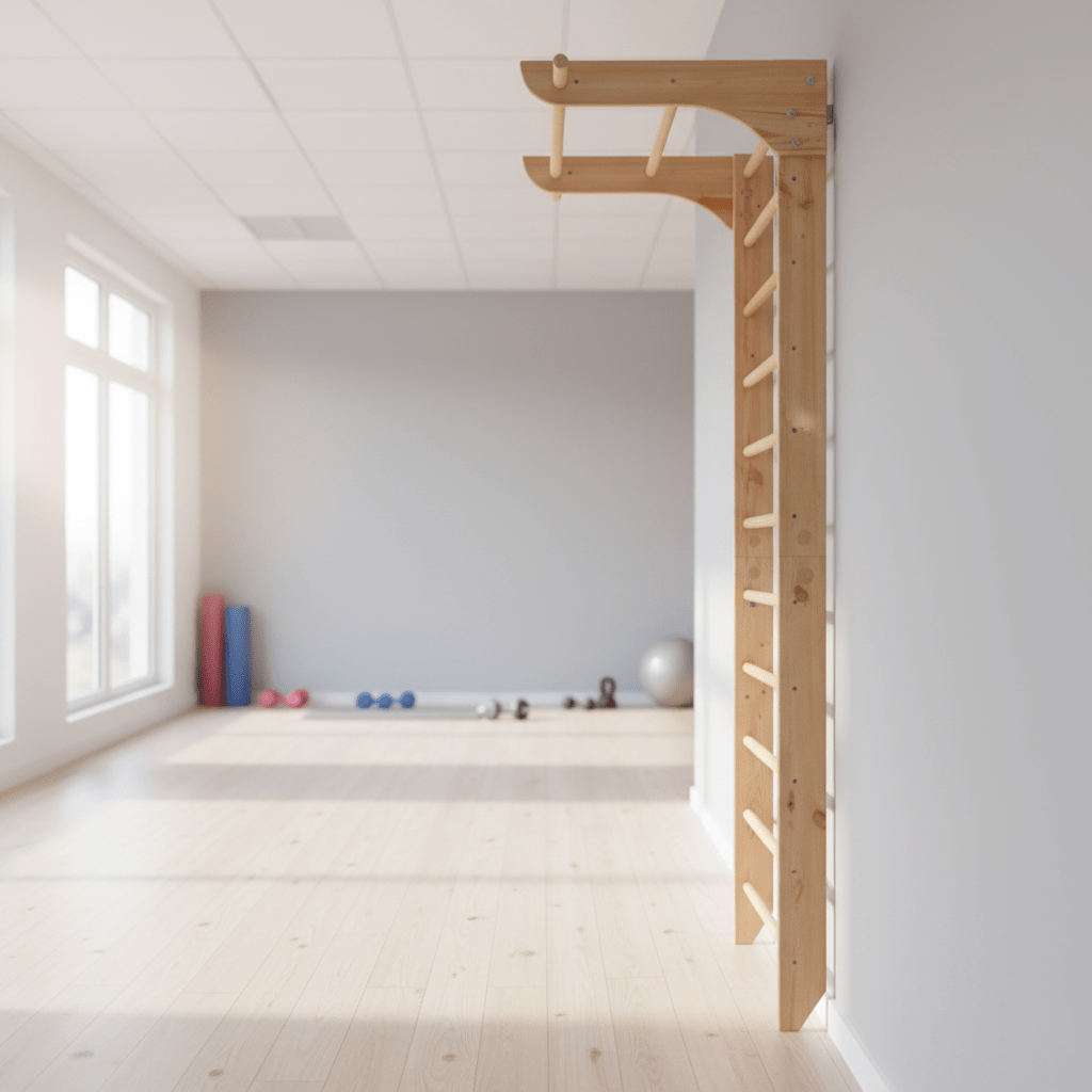 Stall Bars with Wide Pull Up Bar - CleverWood