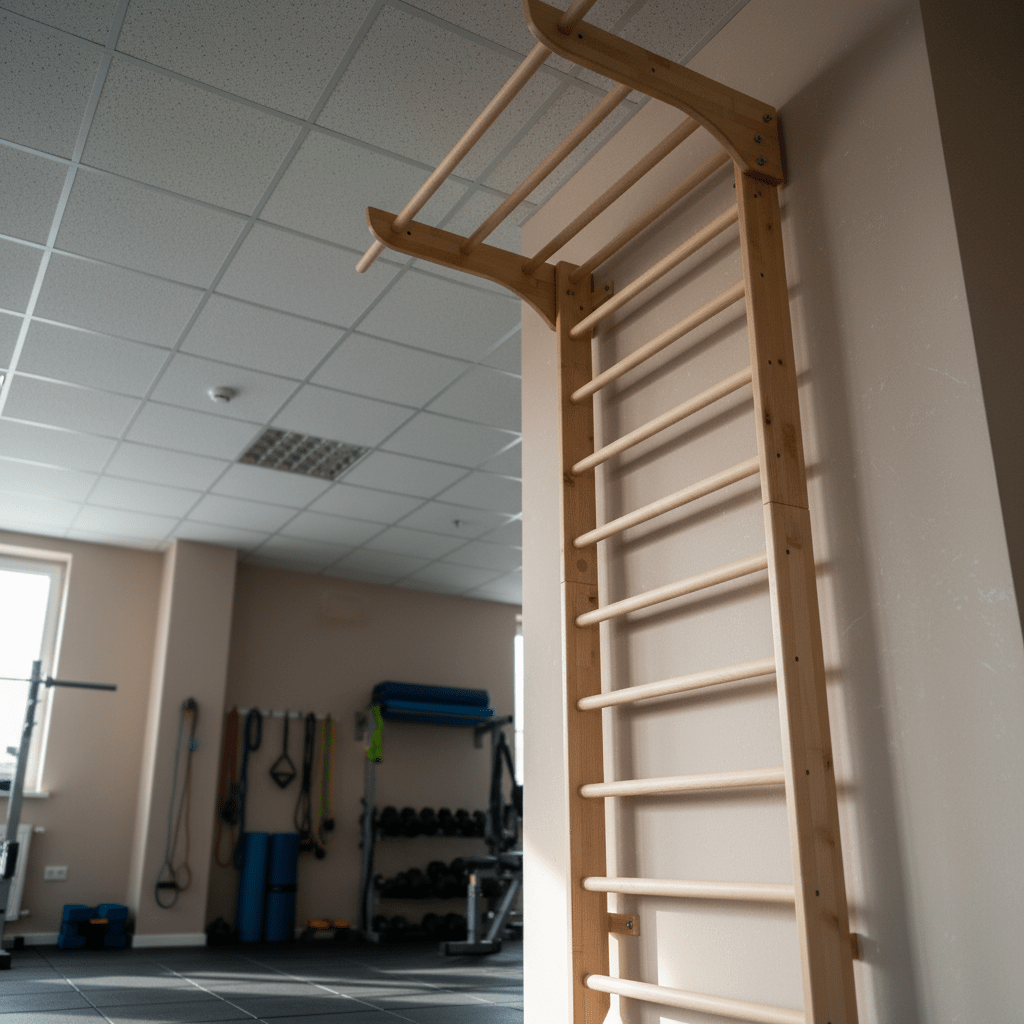Stall Bars with Wide Pull Up Bar - CleverWood