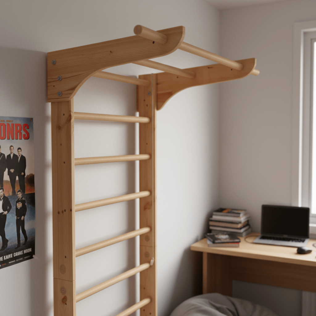Stall Bars with Wide Pull Up Bar - CleverWood