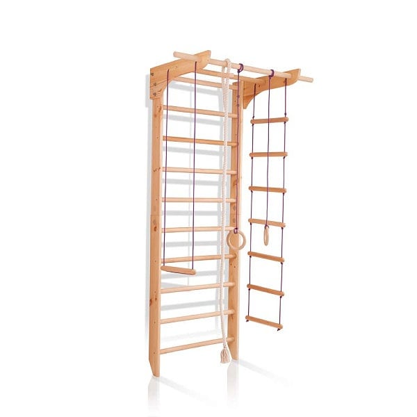 Swedish ladder with wide pull up bar for kids and adults - CleverWood