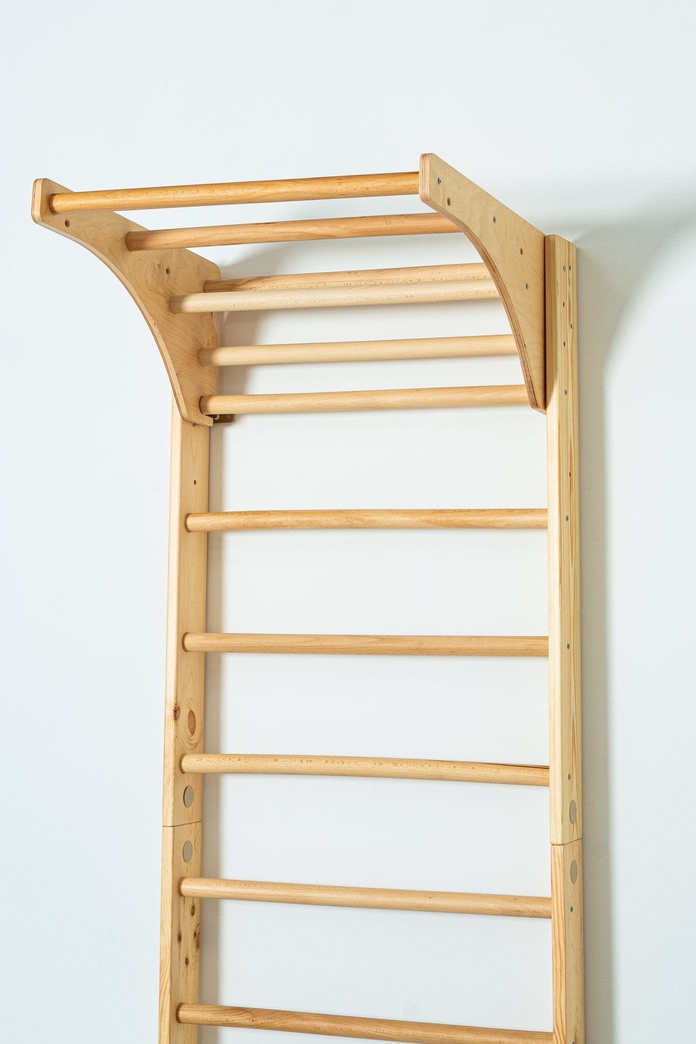 Swedish Sport Ladder with Adjustable Pull - up bar for Home exercises - Wall Stall bars for gymnastic - CleverWood