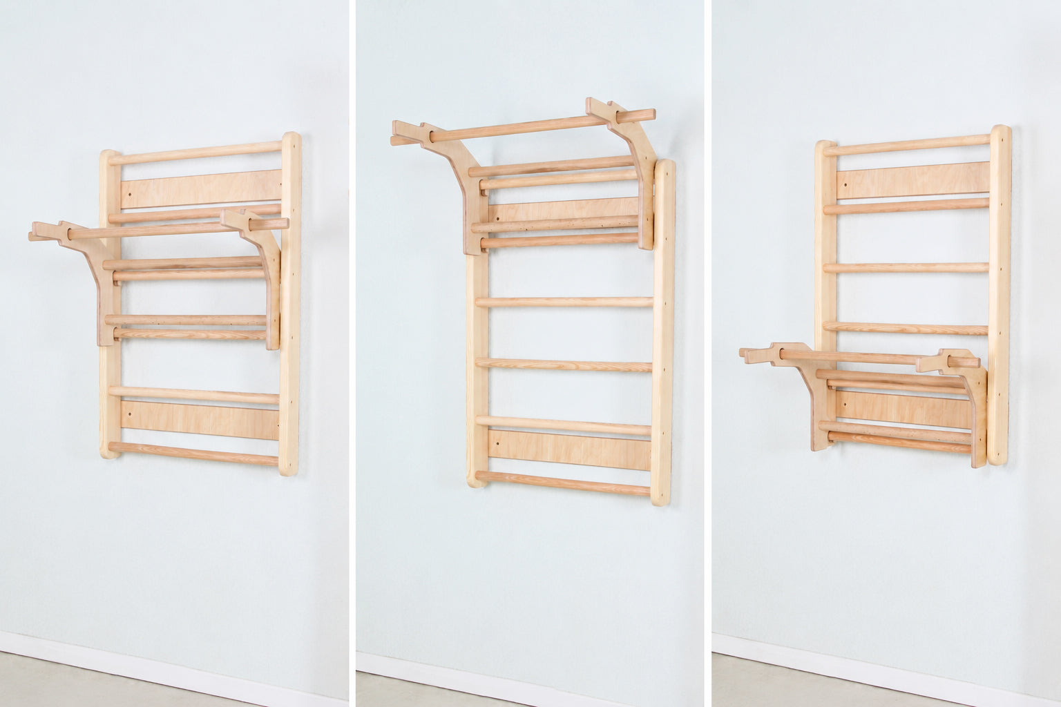 Mini Swedish Wall Ladder with Pull up Bar and Dip Bar