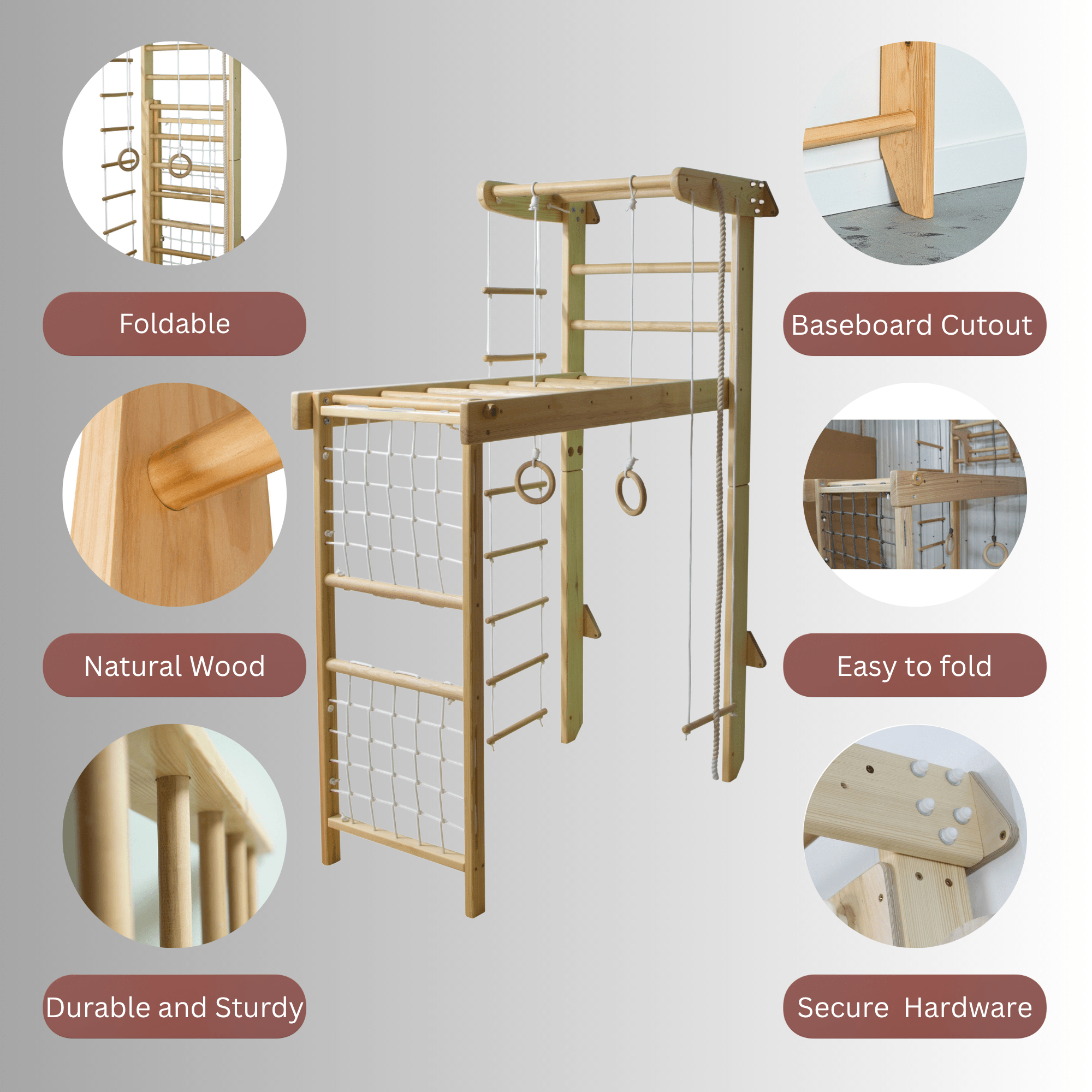 Wooden Foldable Indoor Playground "Transformer" - CleverWood