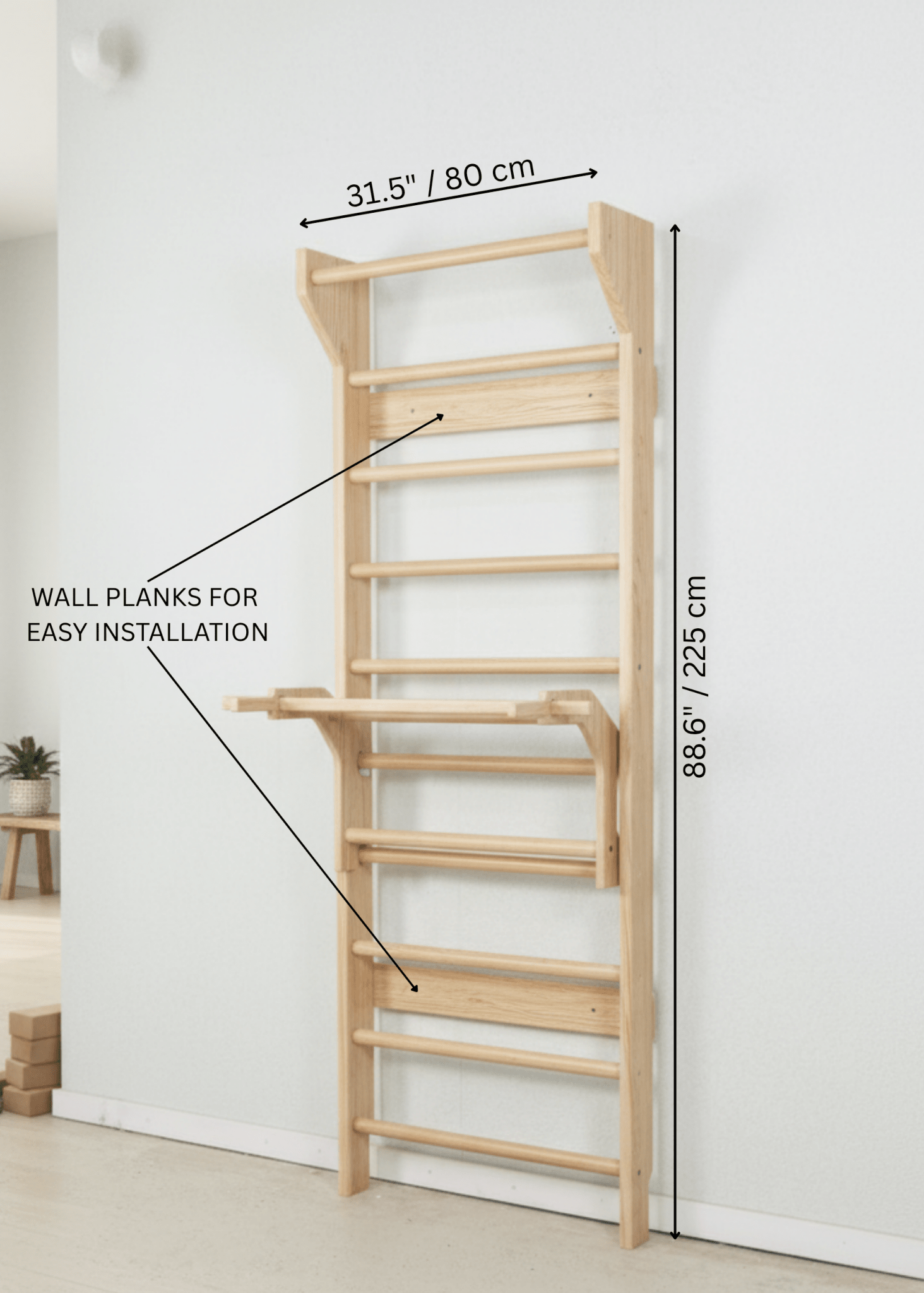 Wooden Gymnastic Stall Bar - CleverWood