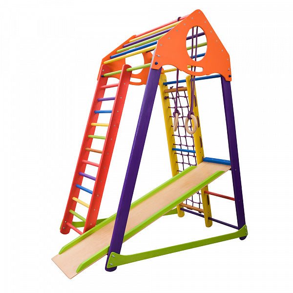 Wooden Playground for Kids - Indoor/Outdoor Use - Sport complex from natural materials - CleverWood