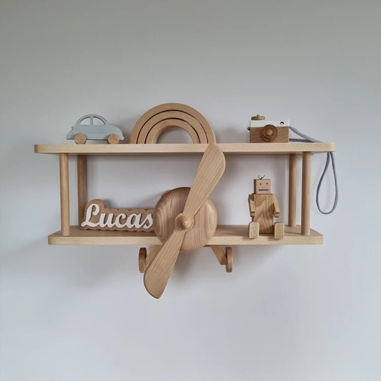 Wooden shelf Airplane - CleverWood
