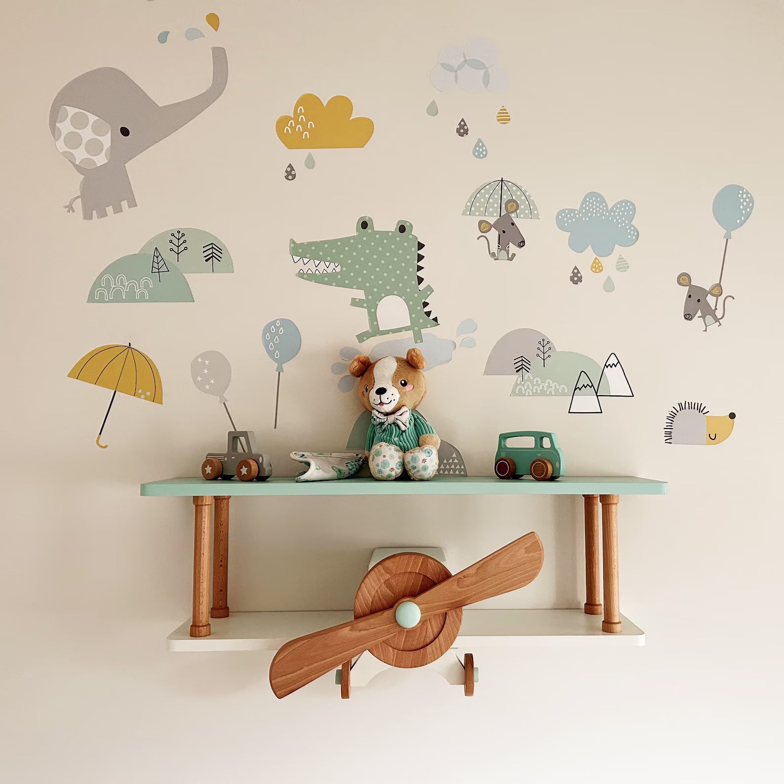 Wooden shelf Airplane
