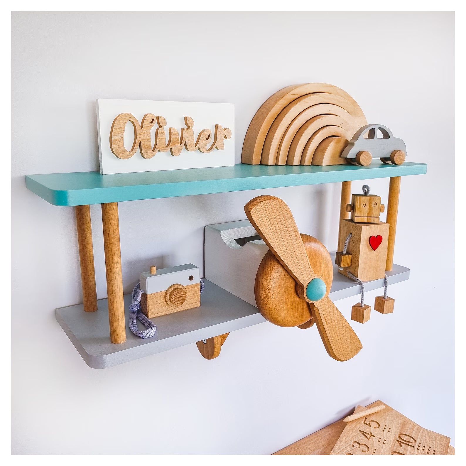 Wooden shelf Airplane
