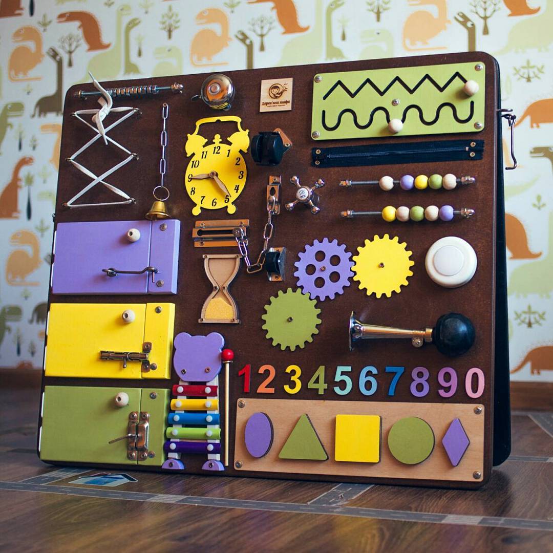 Montessori Busy Board - Sensory Toy for Kids - First Birthday Gift