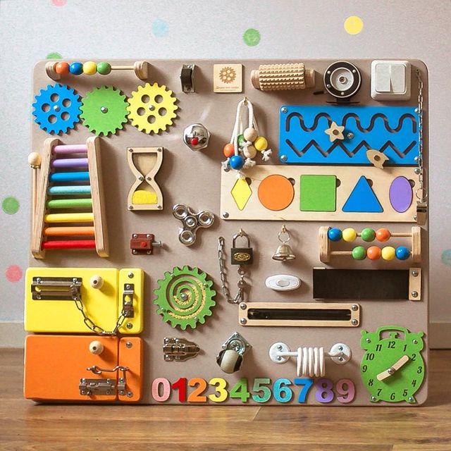 Montessori Busy Board - Sensory Toy for Kids - First Birthday Gift