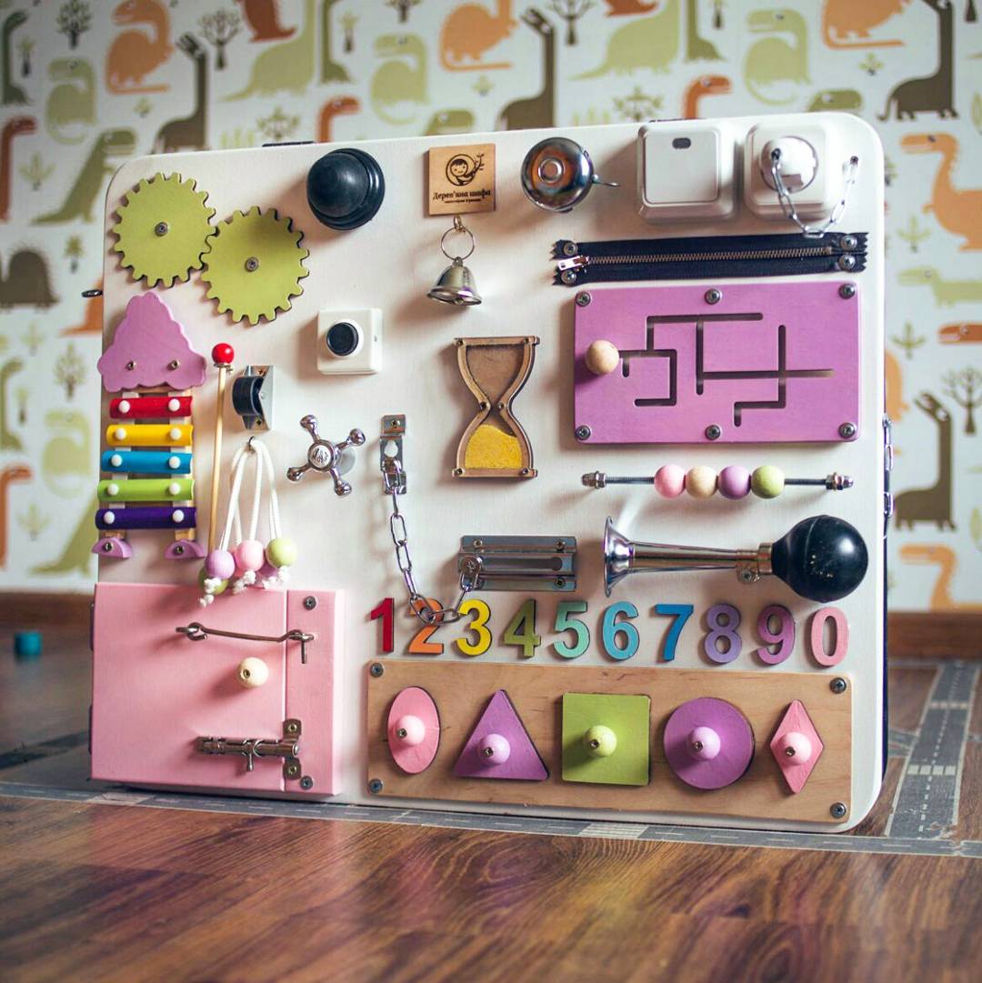Montessori Busy Board - Sensory Toy for Kids - First Birthday Gift