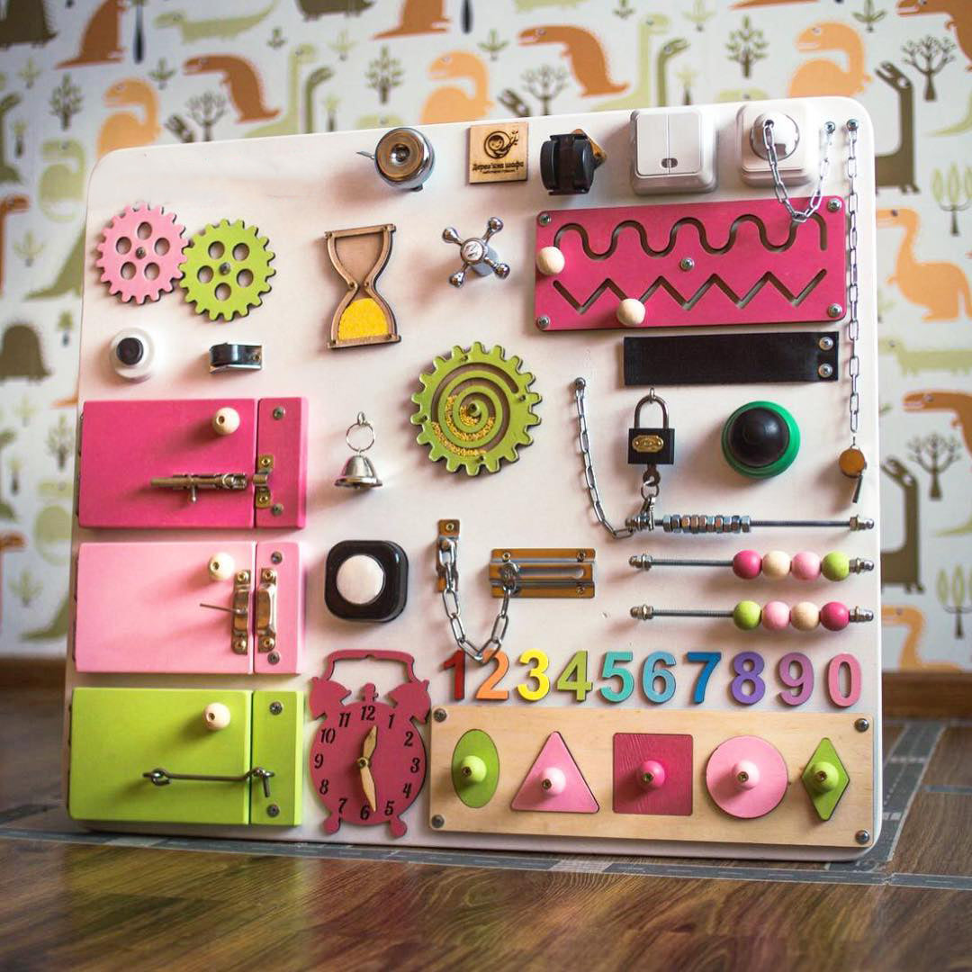 Montessori Busy Board - Sensory Toy for Kids - First Birthday Gift