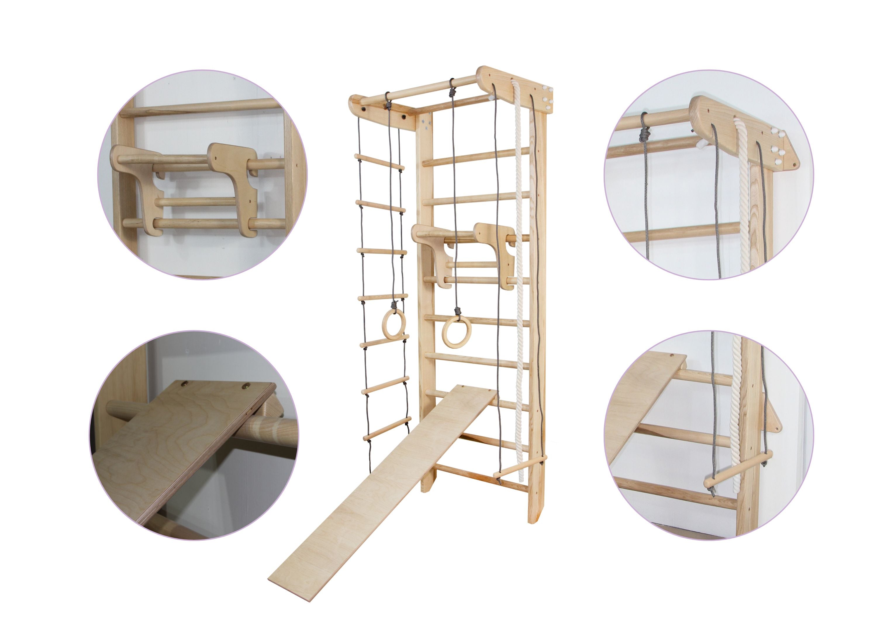 Wall Stall Bar Set made of Ash
