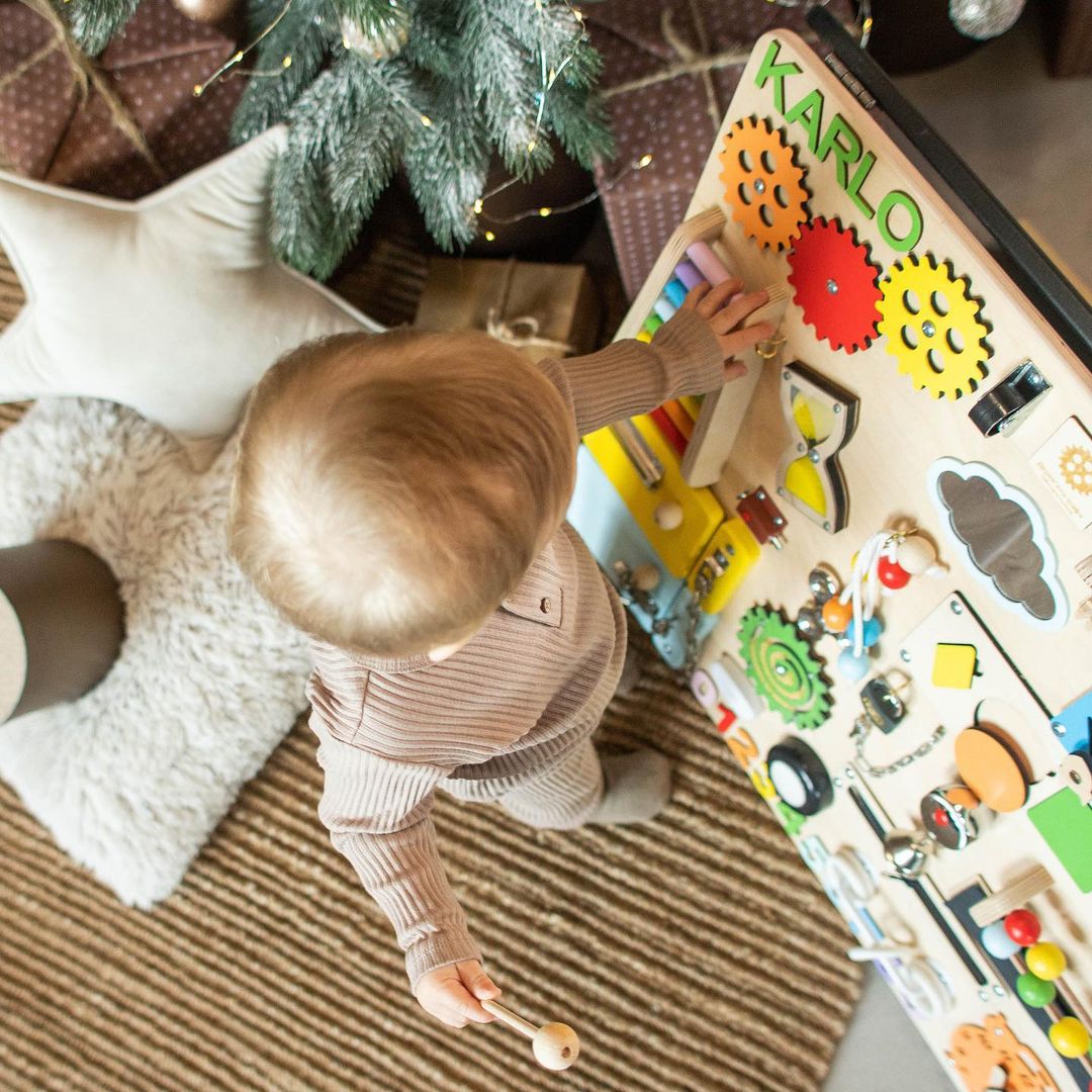 Large Montessori Busy Board For Motor Skills Development and Education