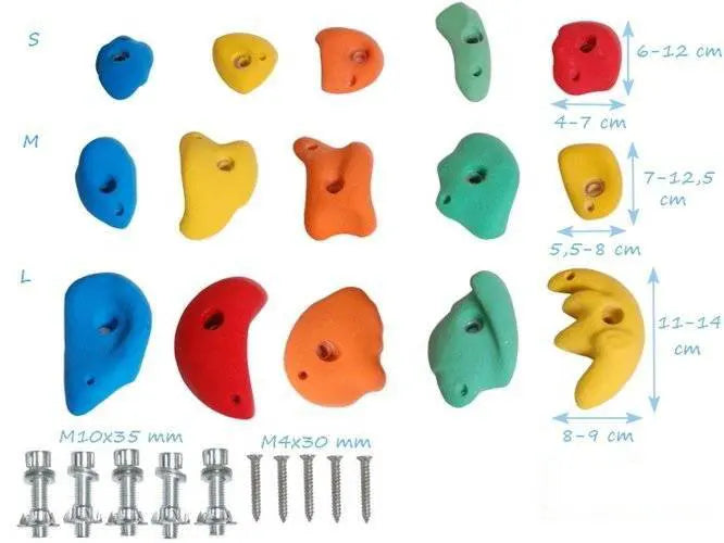 Climbing Wall Panels – Set of 3, 6 or 9 Durable, Interactive Sport Panels for Strength and Coordination
