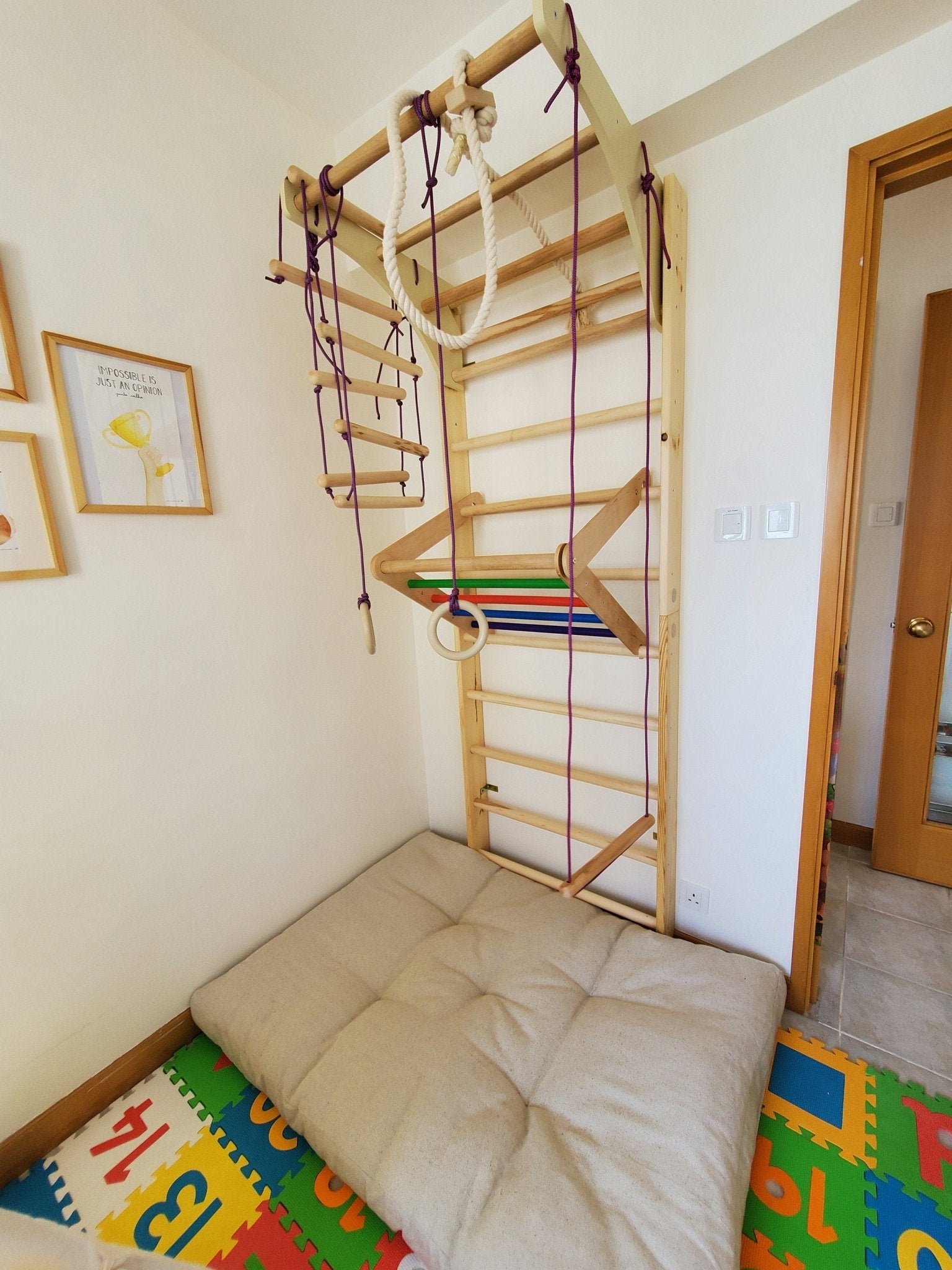 3in1 Set - Swedish Ladder, Climbing Playground, Gym - CleverWood