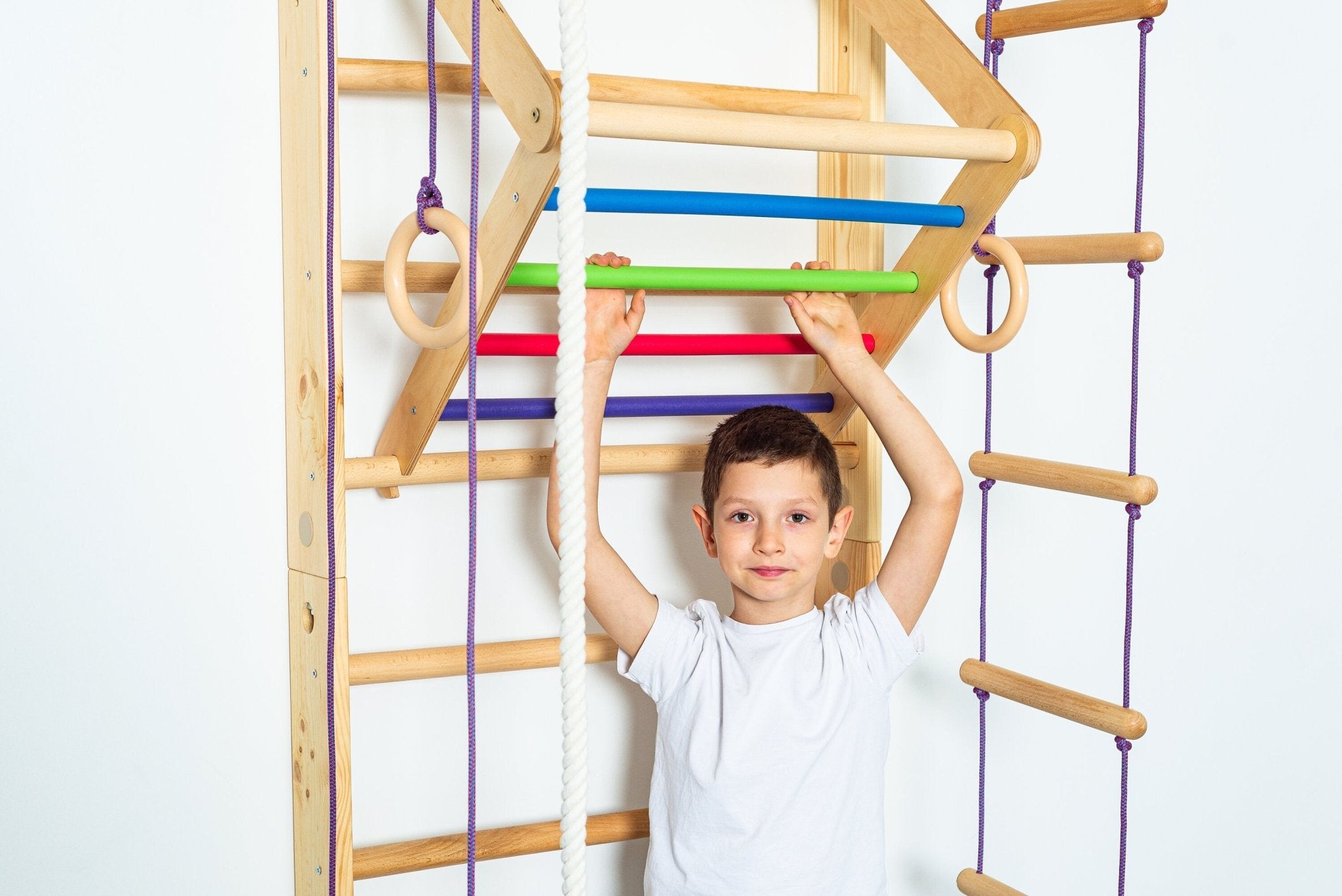 3in1 Set - Swedish Ladder, Climbing Playground, Gym - CleverWood