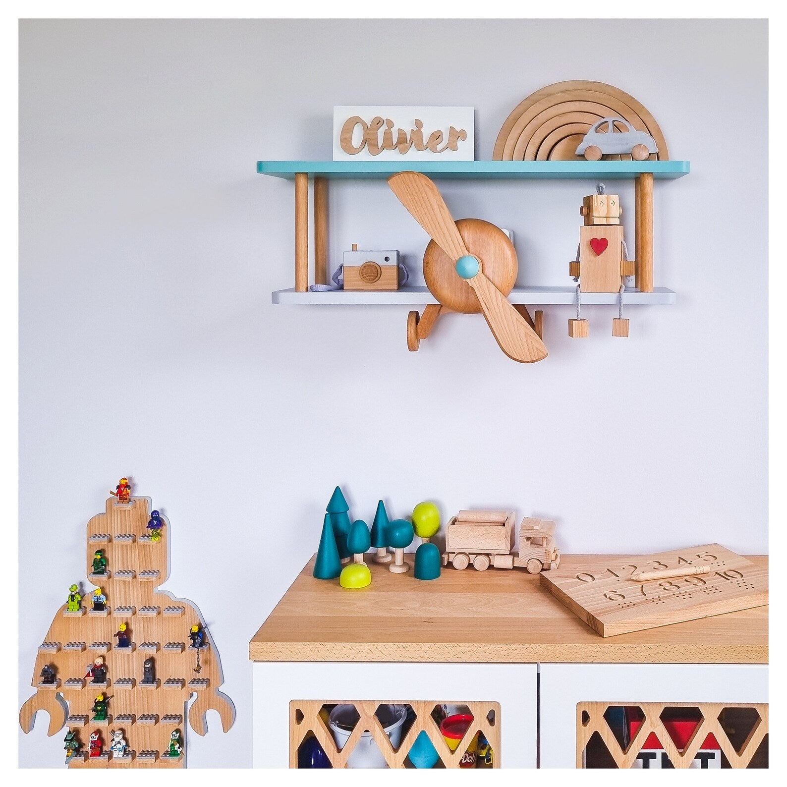 Wooden shelf Airplane