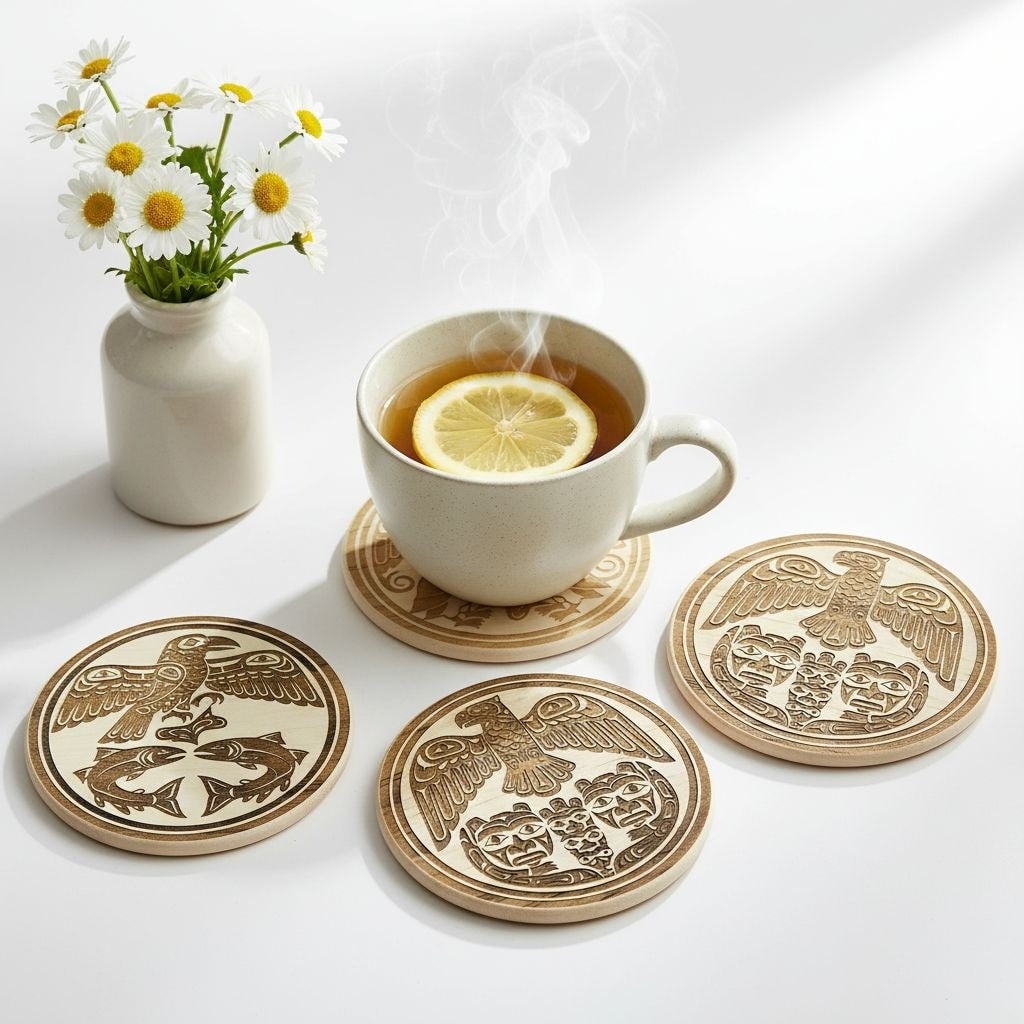 Set of 4 coasters - Native Alaska-2