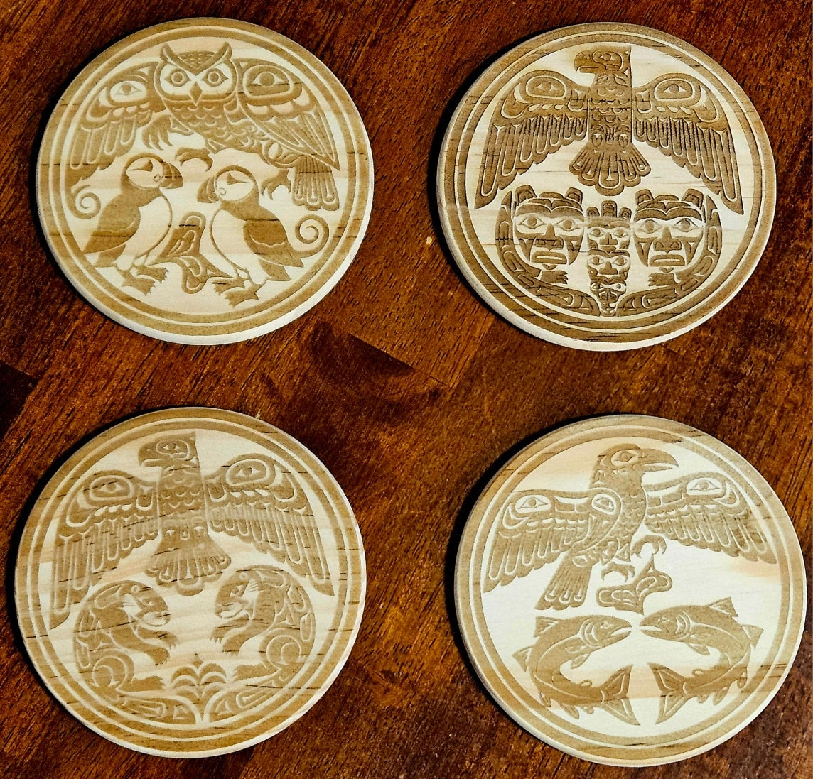 Set of 4 coasters - Native Alaska-2