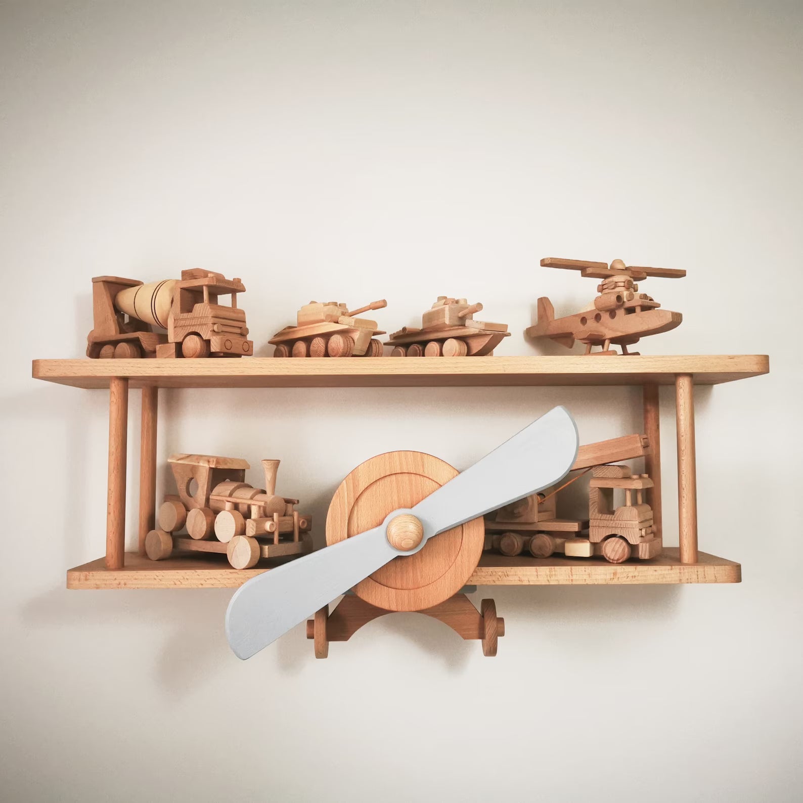 Wooden shelf Airplane