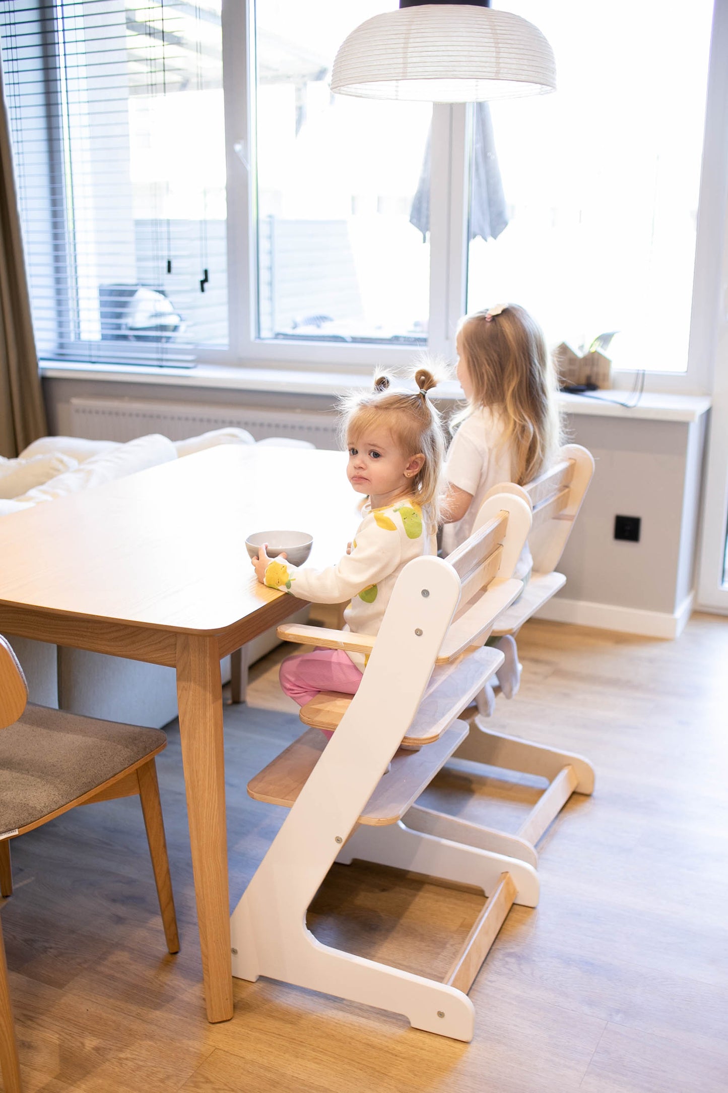 Adjustable Height Eco Wood High Chair