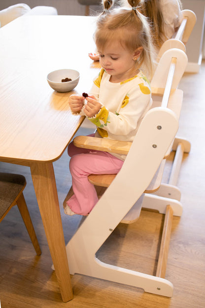 Adjustable Height Eco Wood High Chair