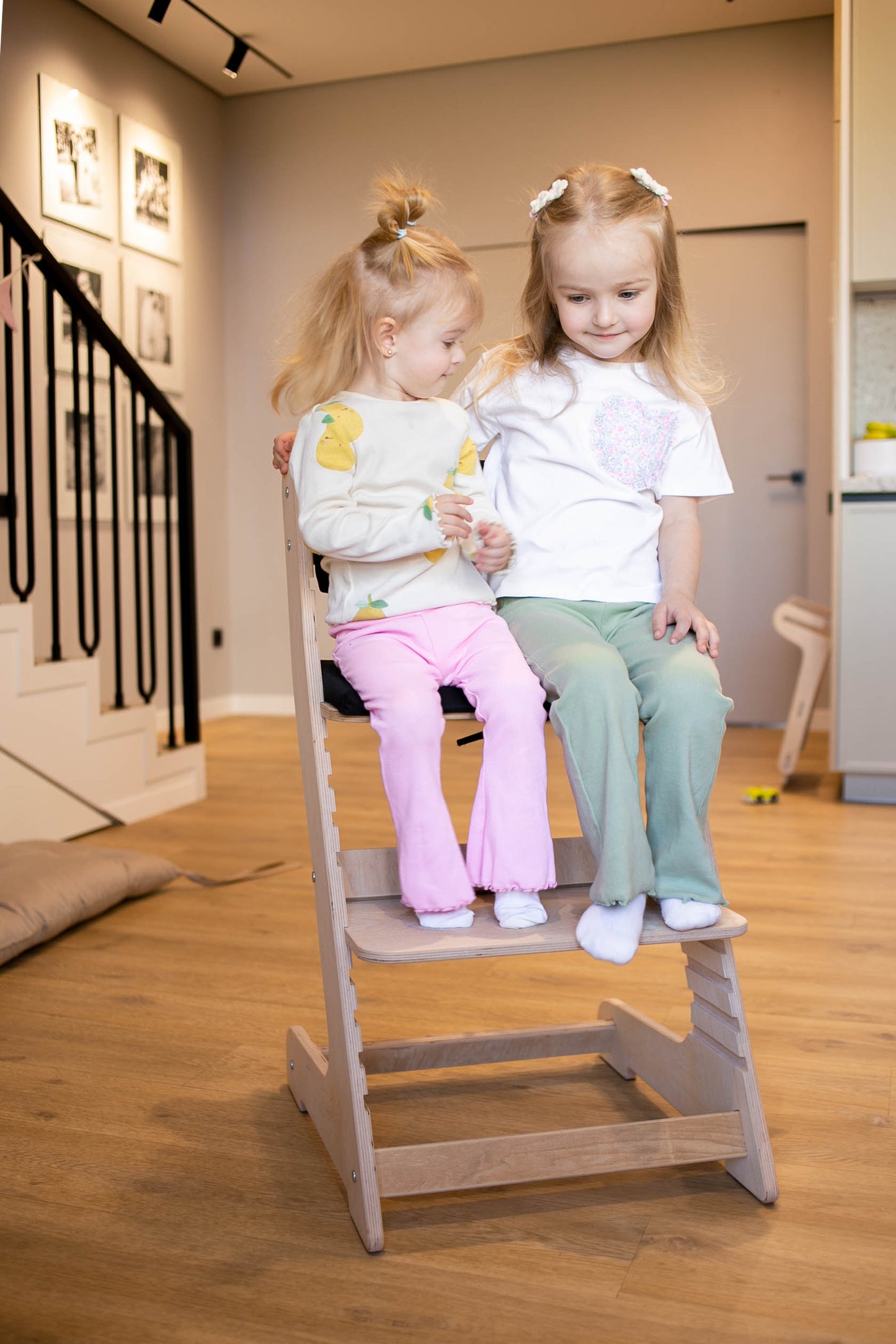 Adjustable Height Eco Wood High Chair