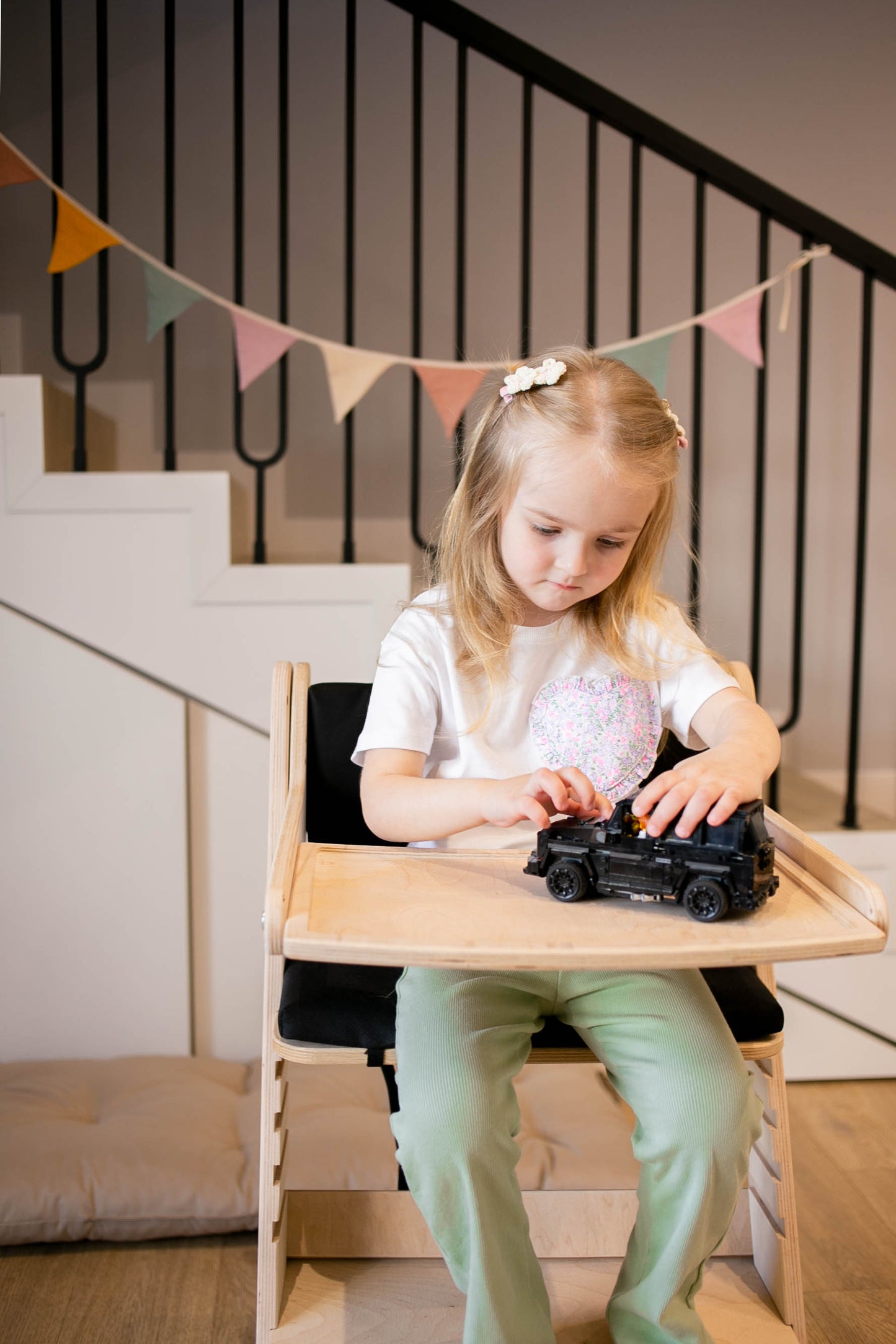 Adjustable Height Eco Wood High Chair
