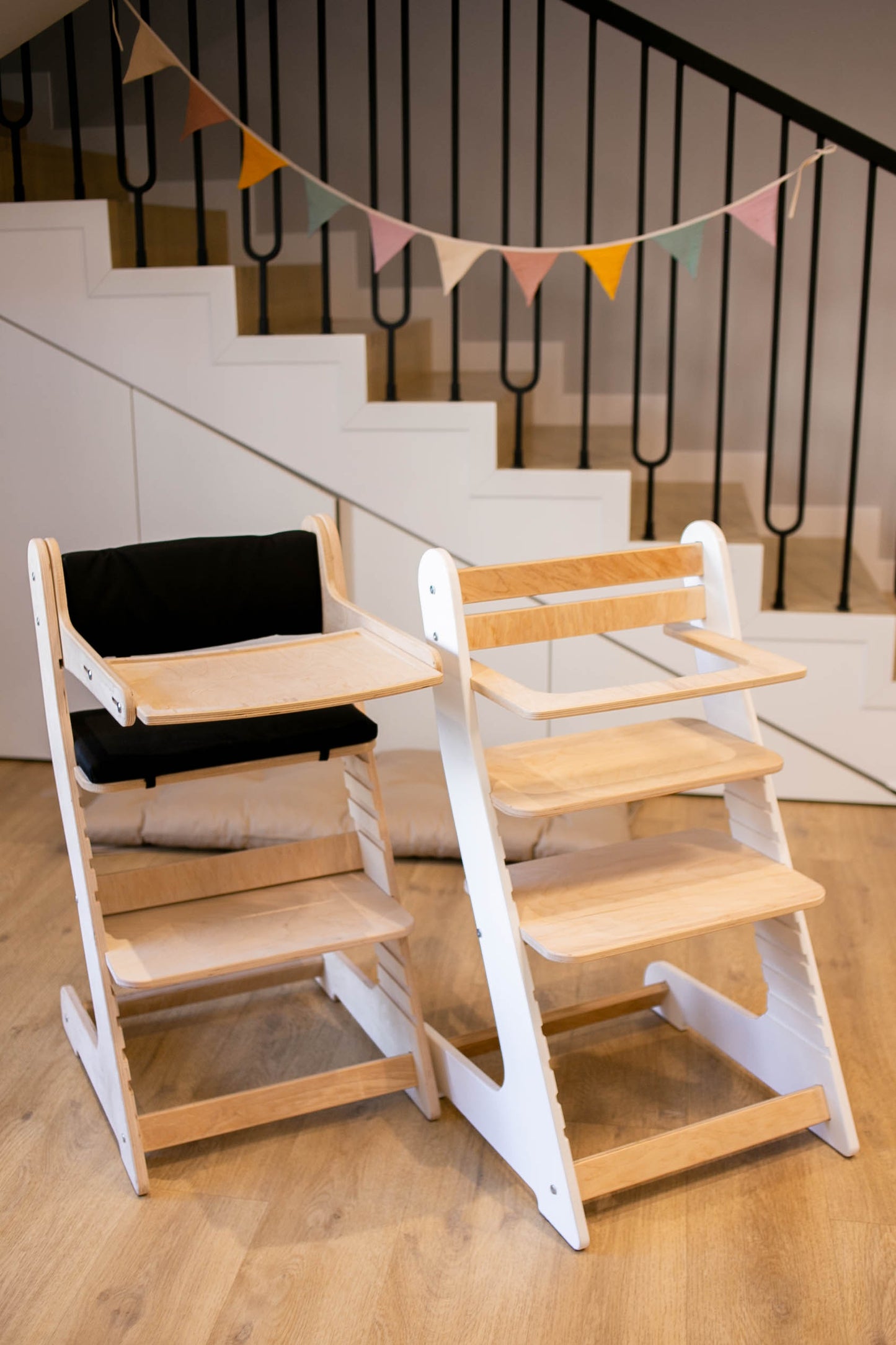 Adjustable Height Eco Wood High Chair