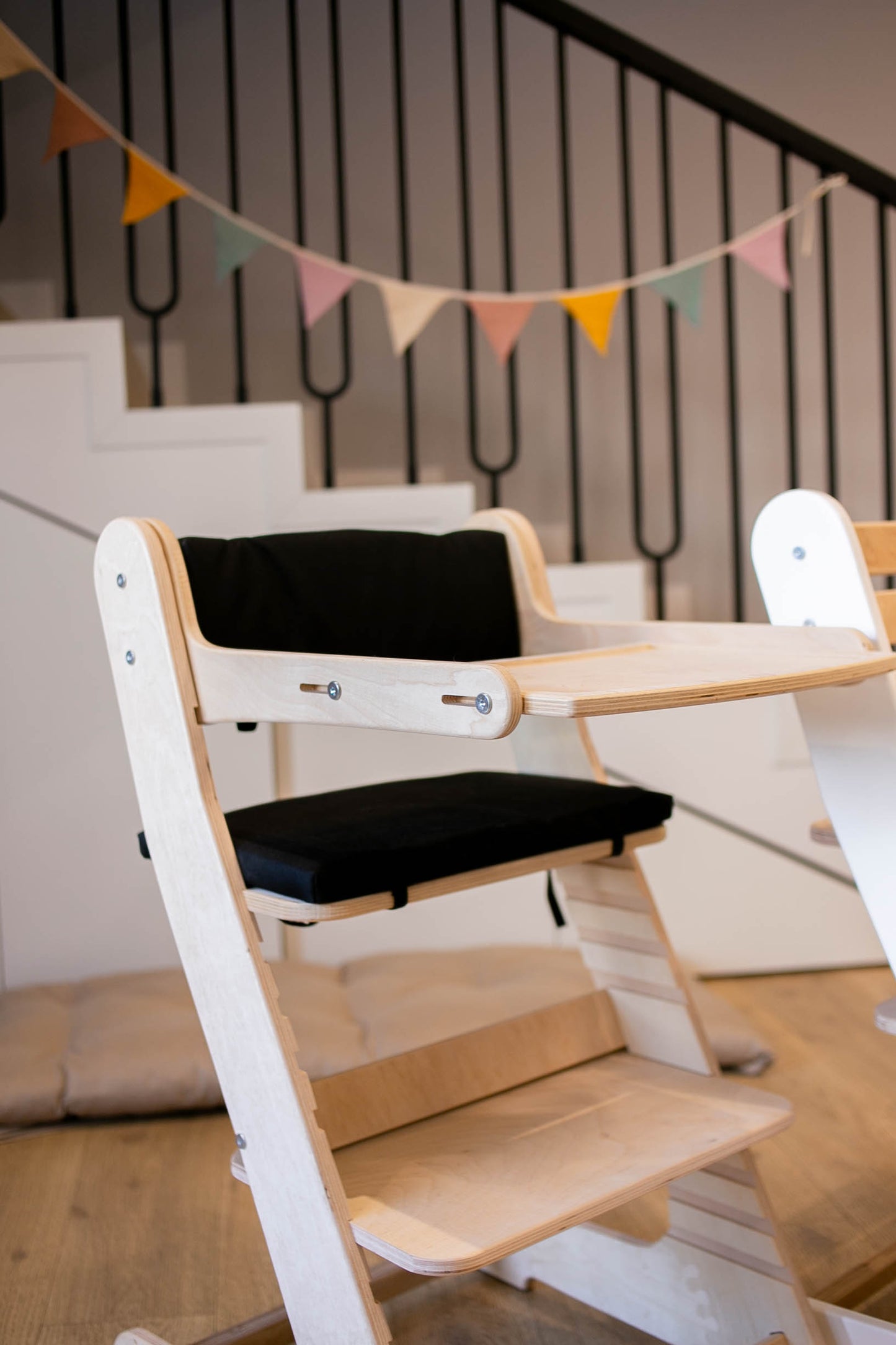 Adjustable Height Eco Wood High Chair