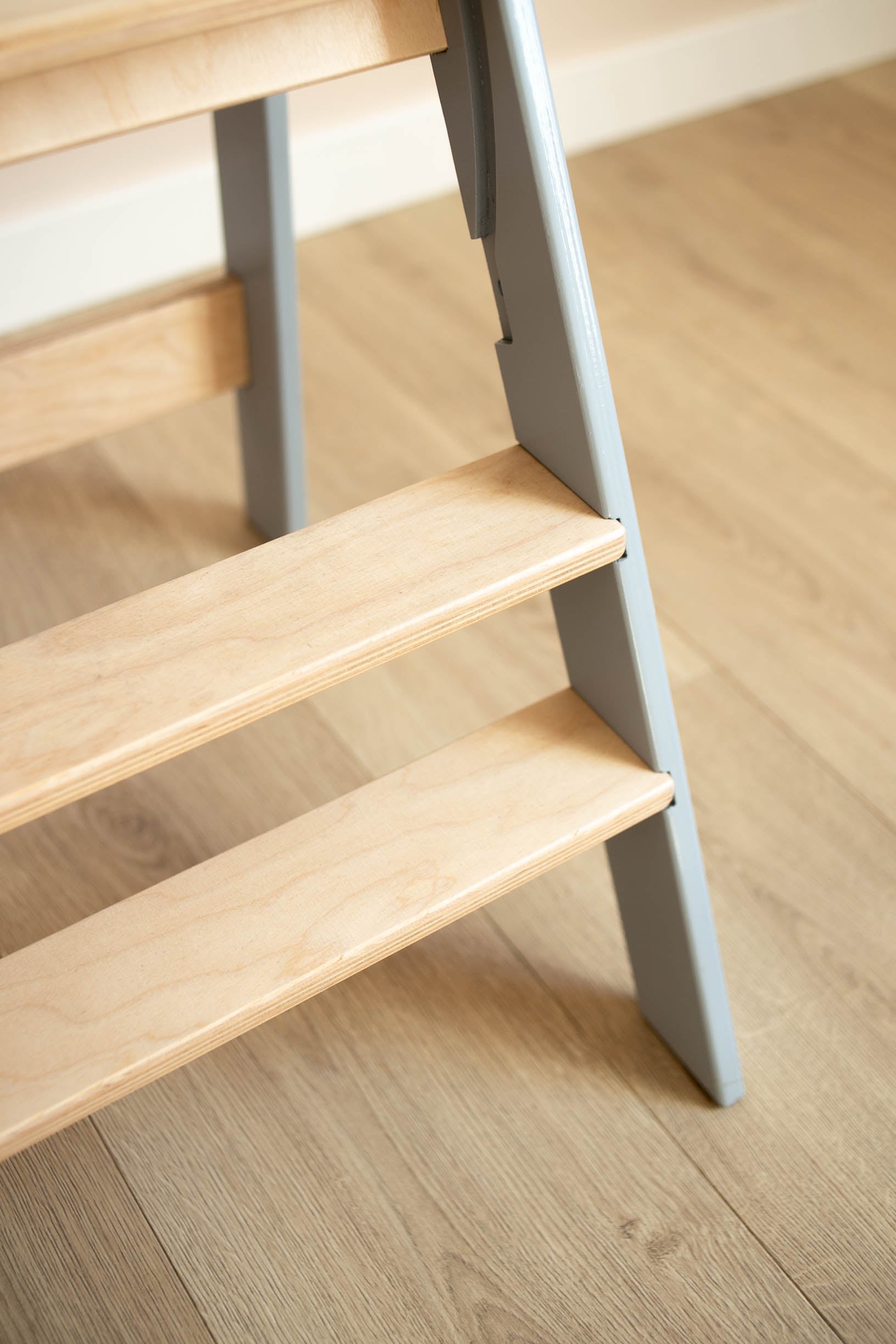 Folding Helper Tower – Wooden Toddler Kitchen Tower with Safety Rail - Step Stool