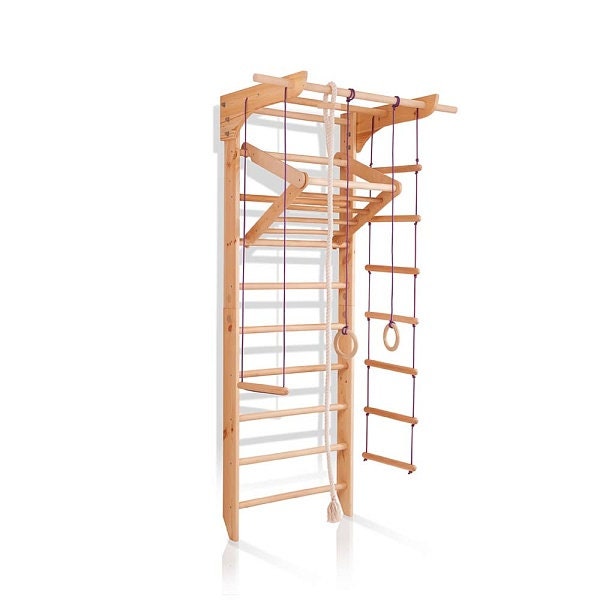 Swedish ladder with wide pull up bar and Triangle for kids and adults